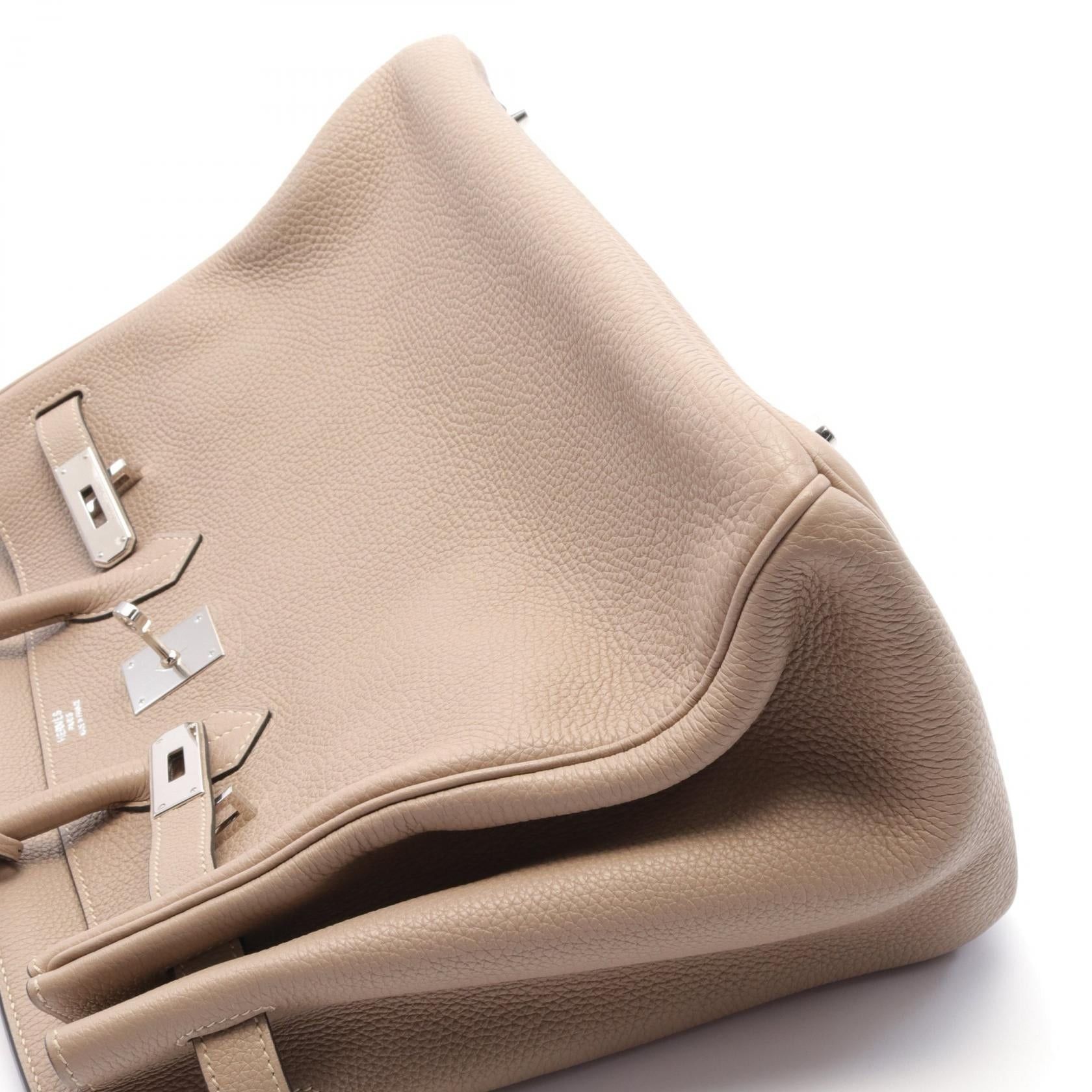 Hermes Hermes Birkin 35 Green Elephant Handbag Togo Gray Beige Silver Hardware □O Stamp Size ONE SIZE - 8 Thumbnail