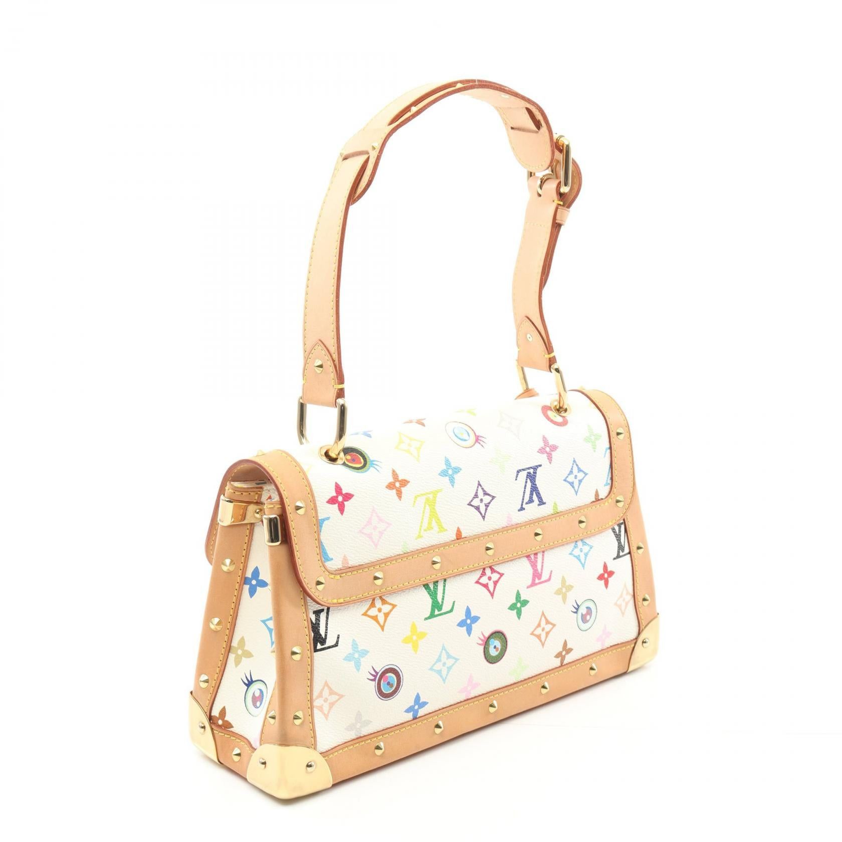Louis Vuitton Louis Vuitton Sacklava I Miss You Love Monogram One Shoulder Bag Leather White Multicolor Size ONE SIZE - 2 Thumbnail