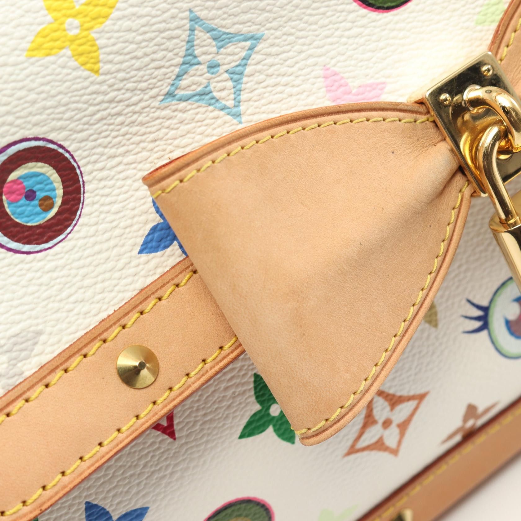 Louis Vuitton Louis Vuitton Sacklava I Miss You Love Monogram One Shoulder Bag Leather White Multicolor Size ONE SIZE - 9 Thumbnail