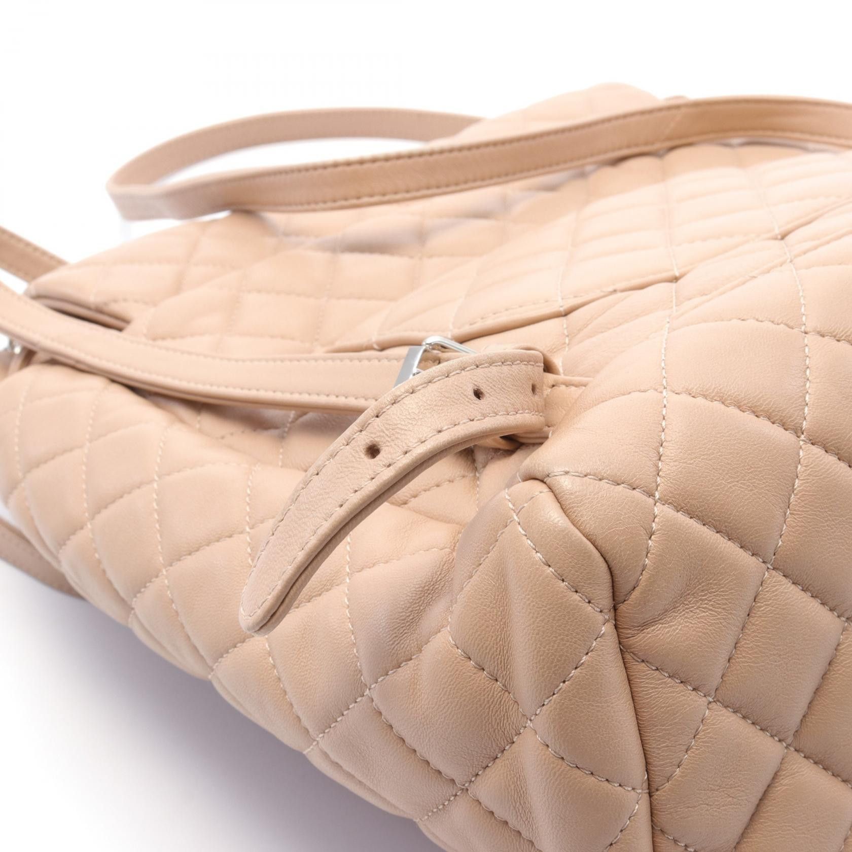Chanel Chanel Urban Spirit Matelasse Backpack Rucksack Leather Beige Silver Hardware Size ONE SIZE - 9 Thumbnail