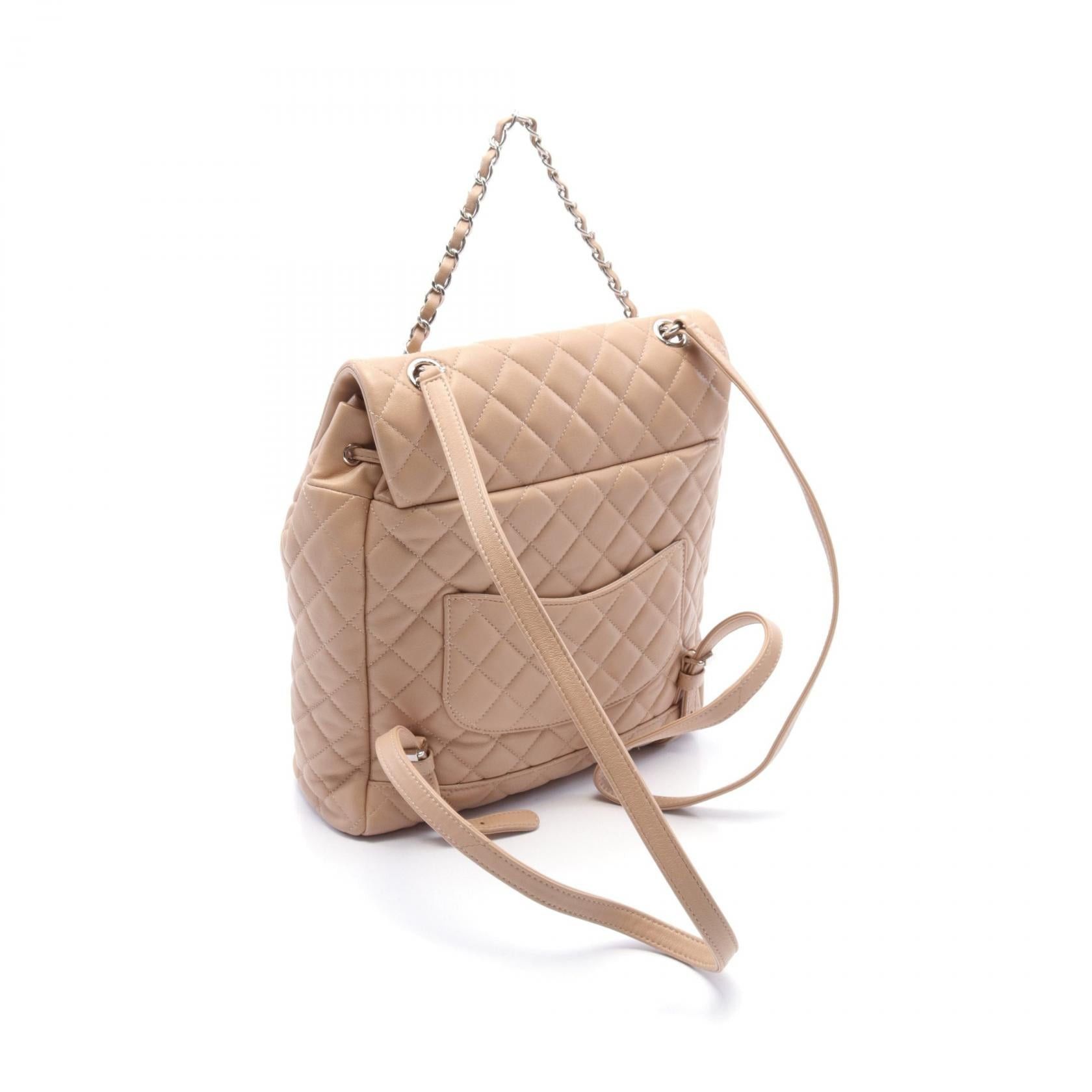 Chanel Chanel Urban Spirit Matelasse Backpack Rucksack Leather Beige Silver Hardware Size ONE SIZE - 2 Thumbnail