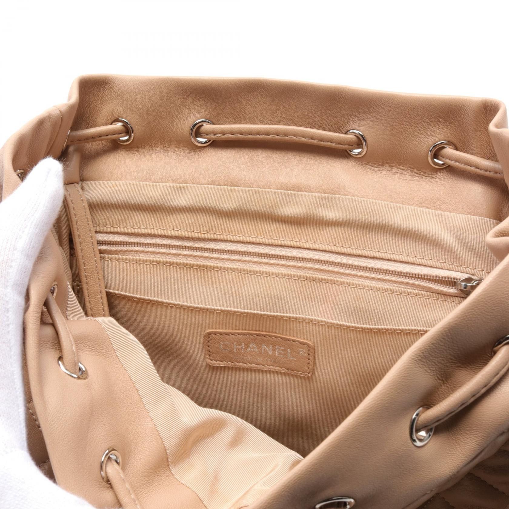 Chanel Chanel Urban Spirit Matelasse Backpack Rucksack Leather Beige Silver Hardware Size ONE SIZE - 7 Thumbnail