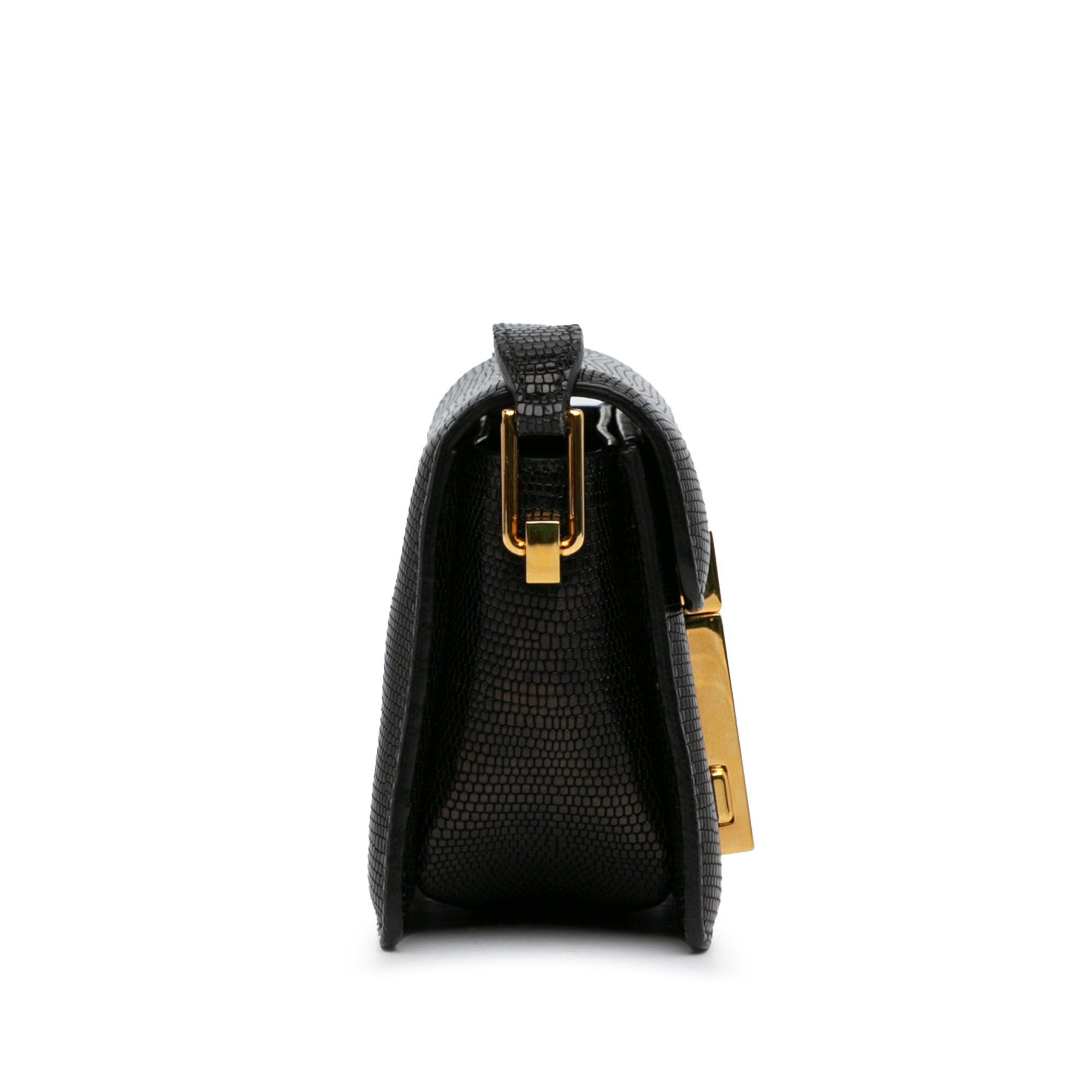Tom Ford Tom Ford Small T-Clasp Lizard-Embossed Crossbody Bag Black Size ONE SIZE - 3 Thumbnail
