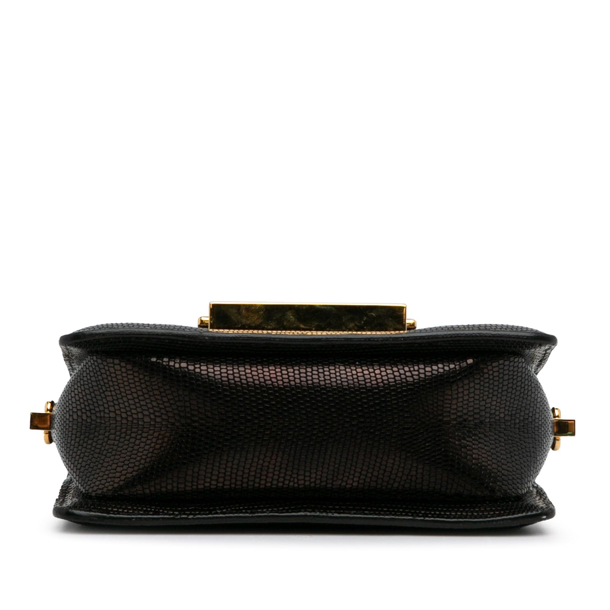 Tom Ford Tom Ford Small T-Clasp Lizard-Embossed Crossbody Bag Black Size ONE SIZE - 5 Thumbnail