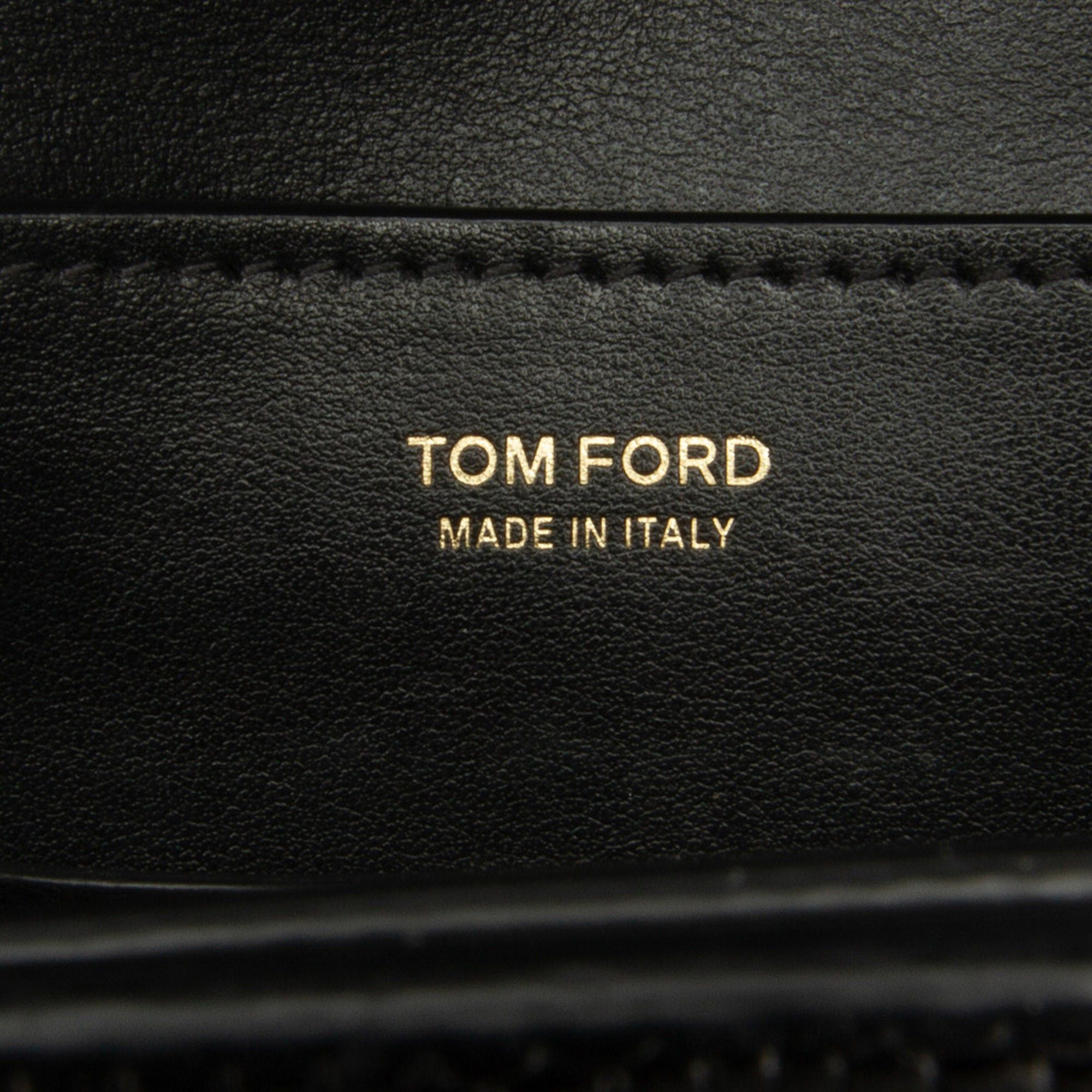 Tom Ford Tom Ford Small T-Clasp Lizard-Embossed Crossbody Bag Black Size ONE SIZE - 7 Thumbnail