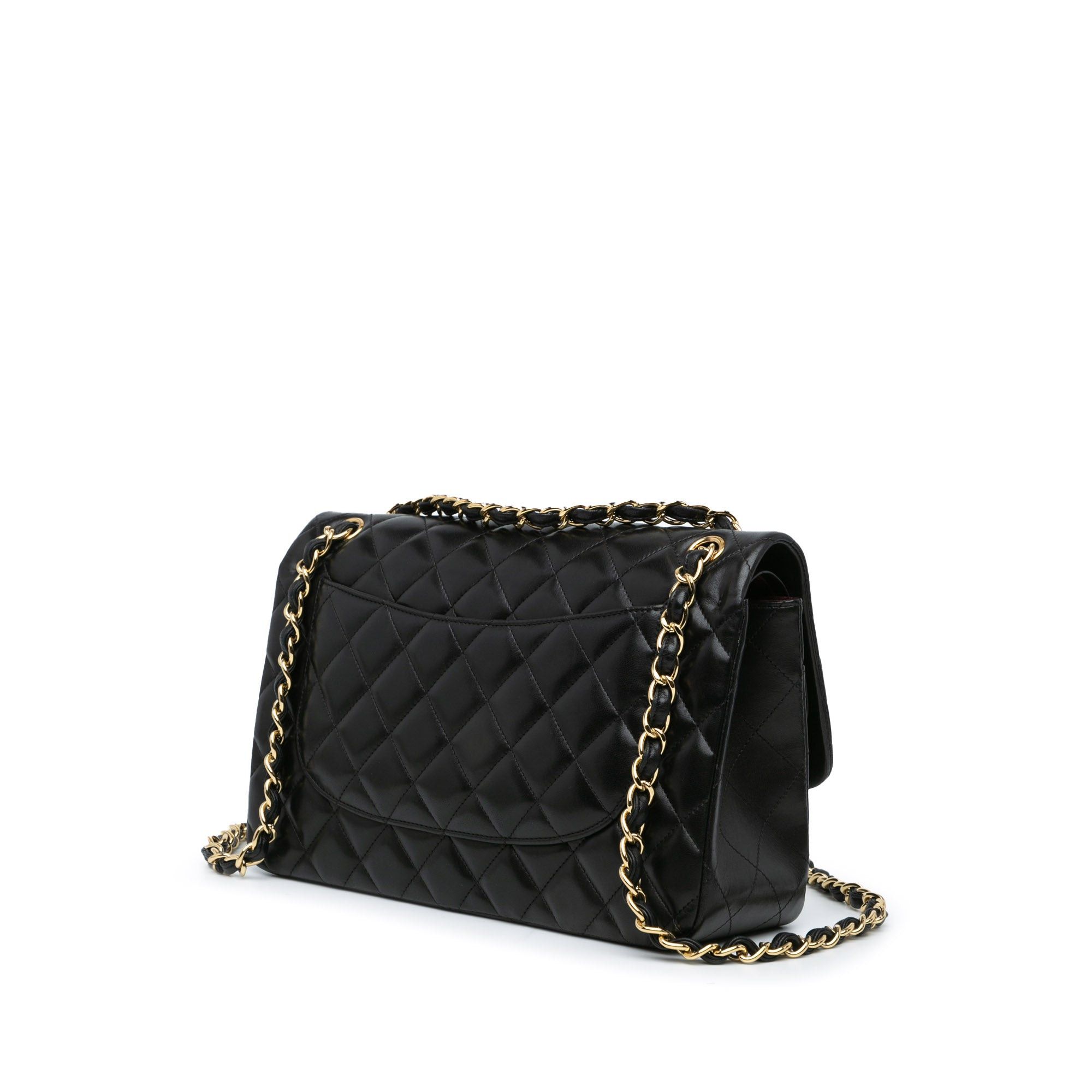 Chanel Chanel Jumbo Classic Lambskin Double Flap Black Size ONE SIZE - 2 Thumbnail