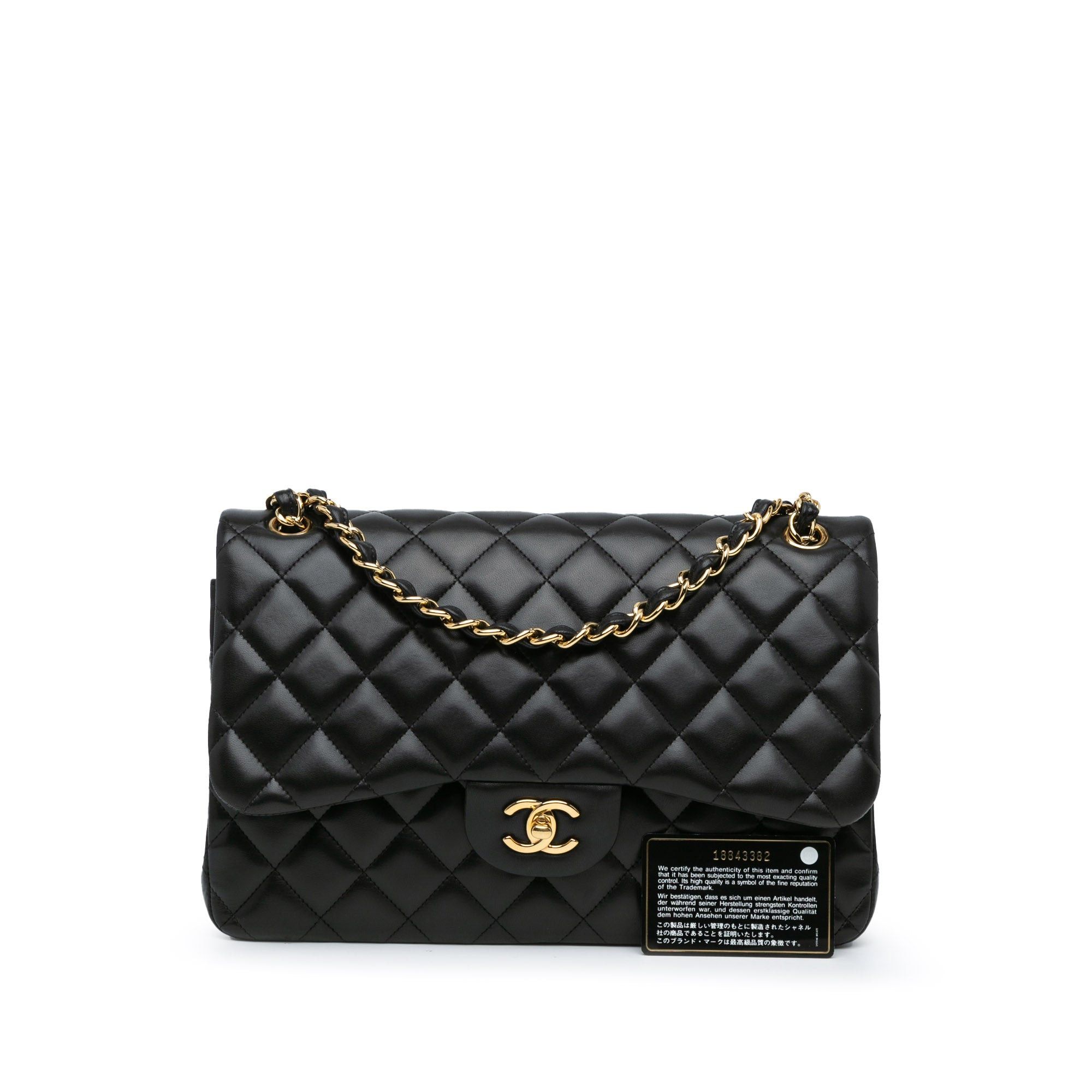 Chanel Chanel Jumbo Classic Lambskin Double Flap Black Size ONE SIZE - 15 Thumbnail