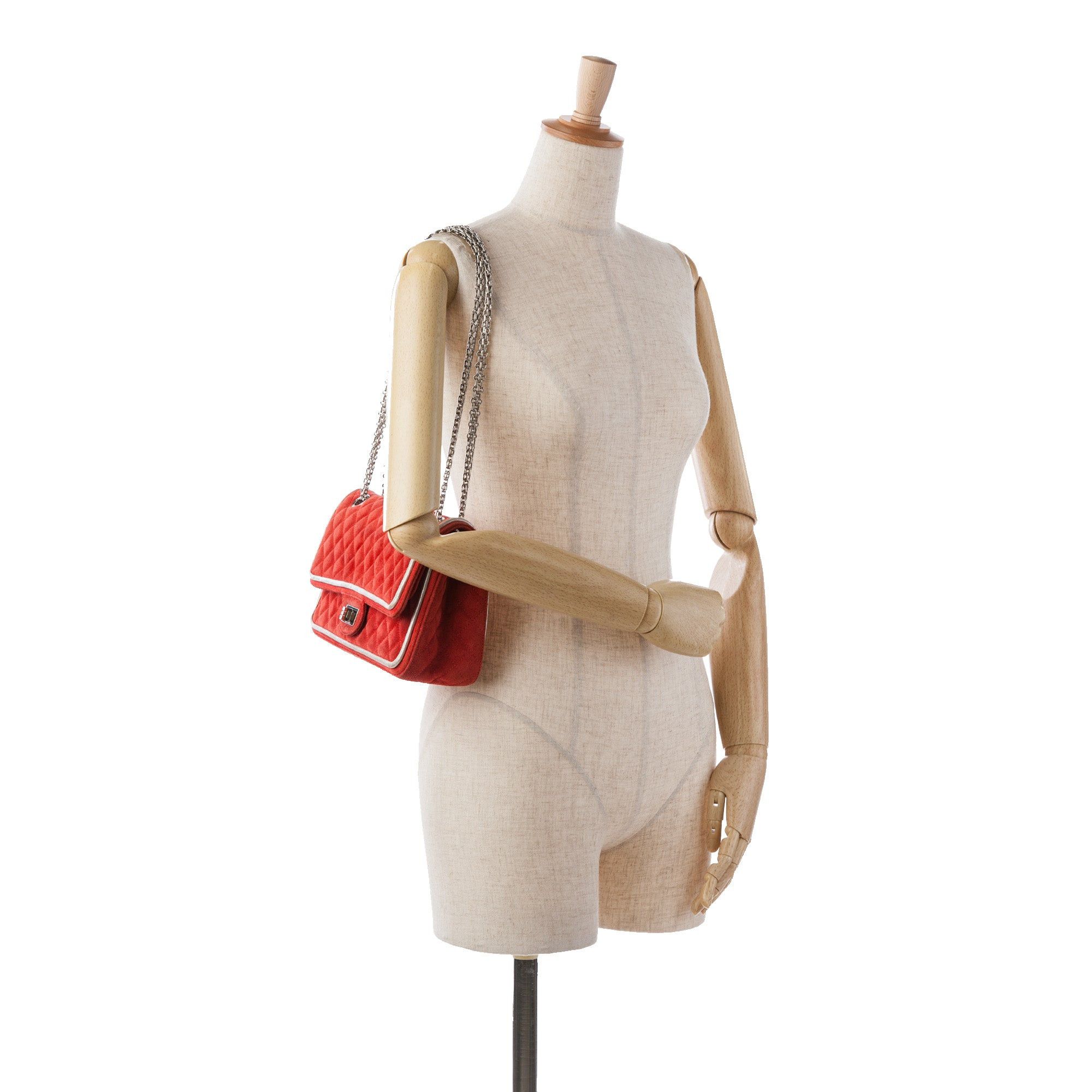 Chanel Chanel Medium Suede Re-issue 2.55 Double Flap Red Size ONE SIZE - 13 Thumbnail