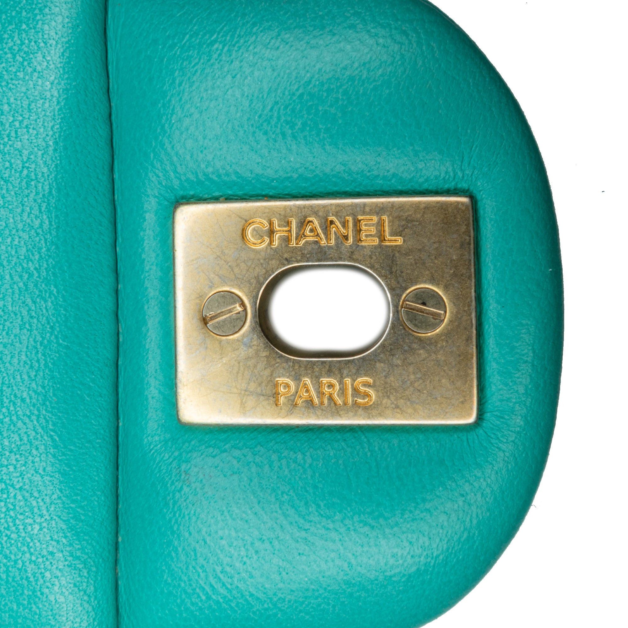 Chanel Chanel Mini Square Classic Lambskin Single Flap Green Size ONE SIZE - 12 Thumbnail