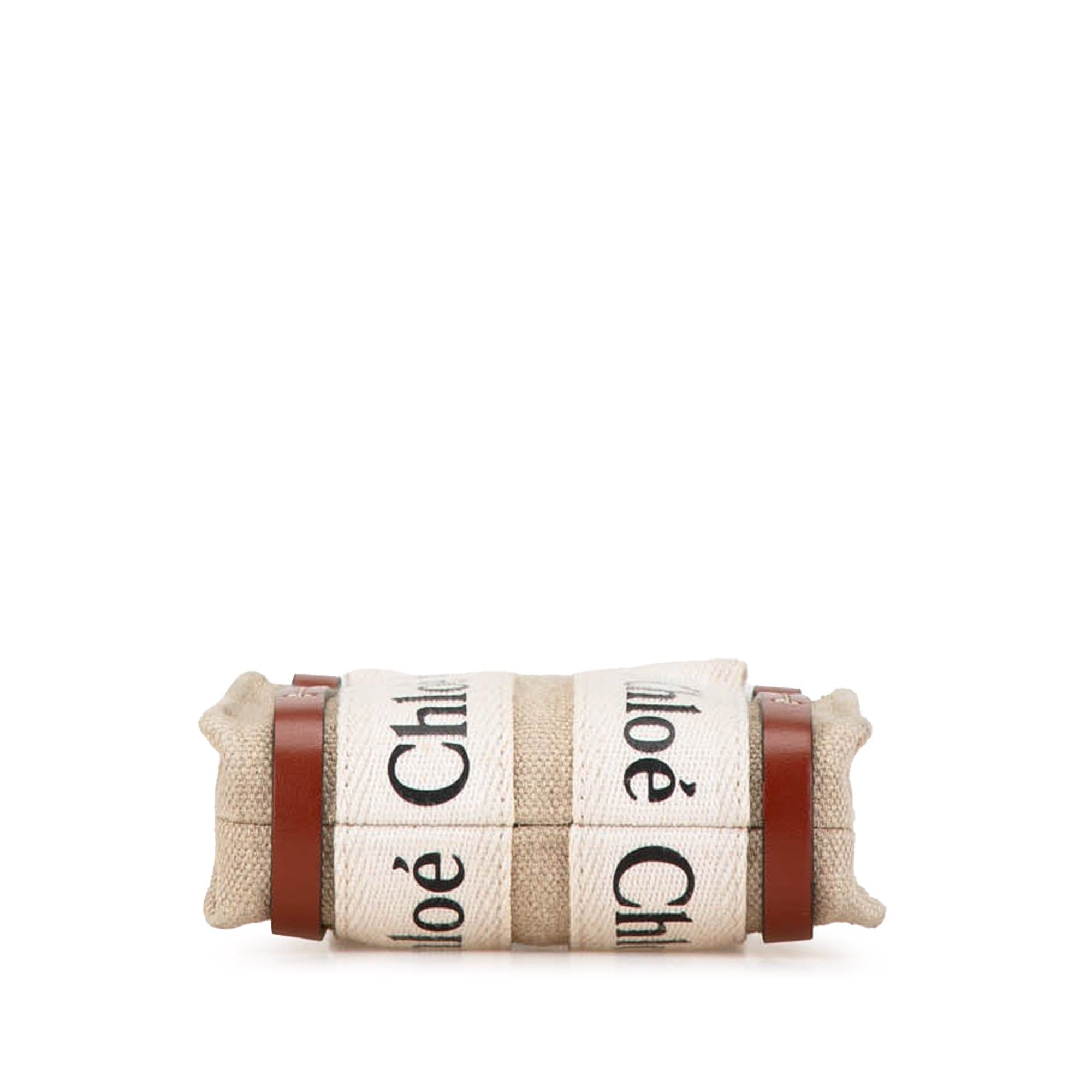 Chloe Chloé Mini Canvas Woody Satchel Brown Size ONE SIZE - 3 Thumbnail