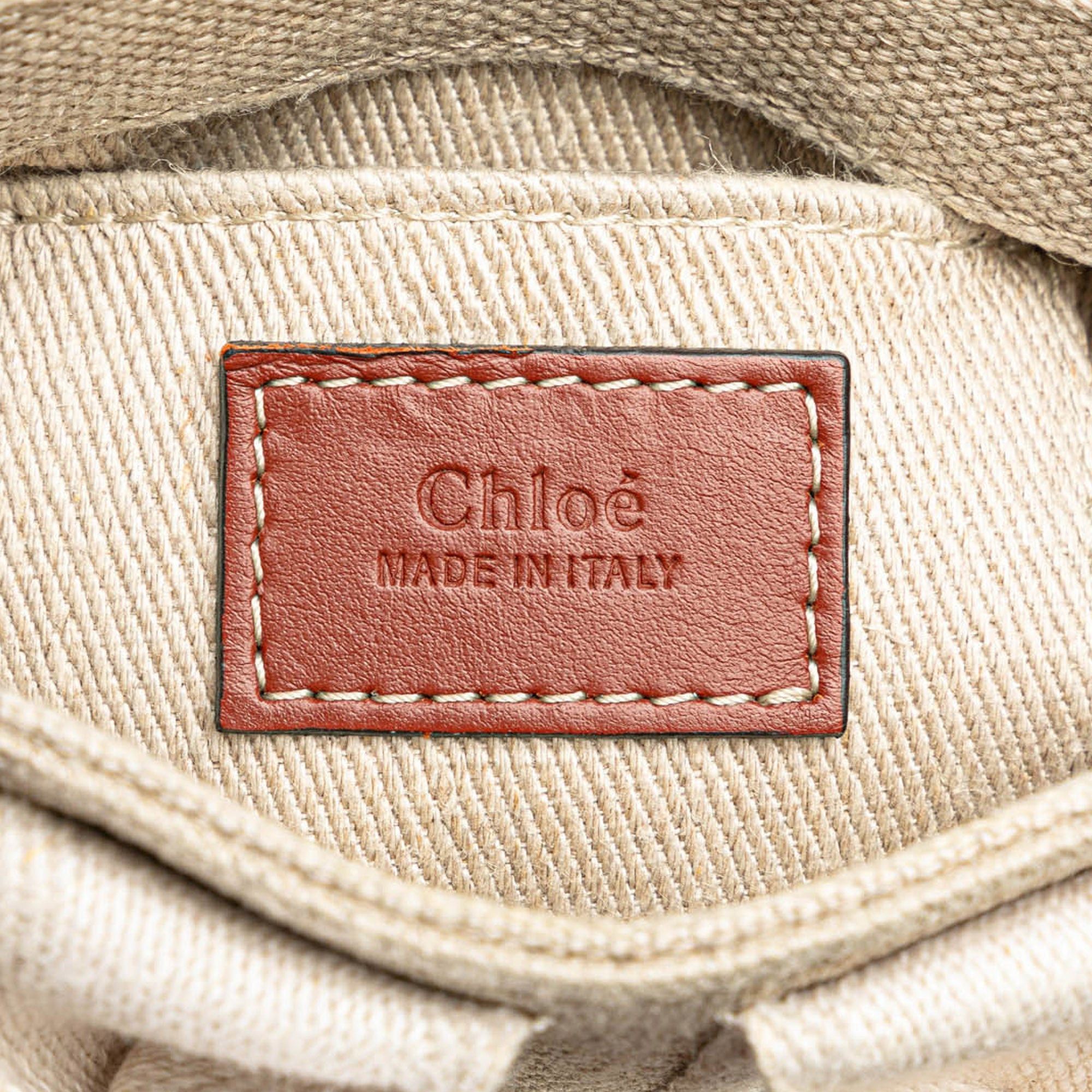 Chloe Chloé Mini Canvas Woody Satchel Brown Size ONE SIZE - 5 Thumbnail