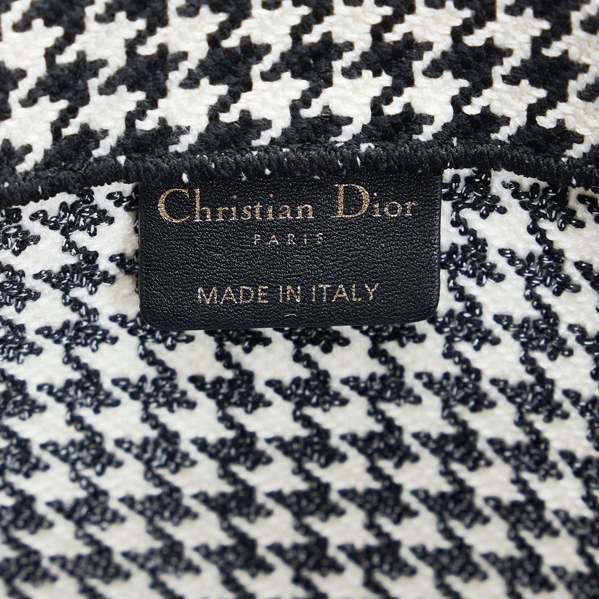 Dior Dior Large Houndstooth Book Tote Black Size ONE SIZE - 6 Thumbnail