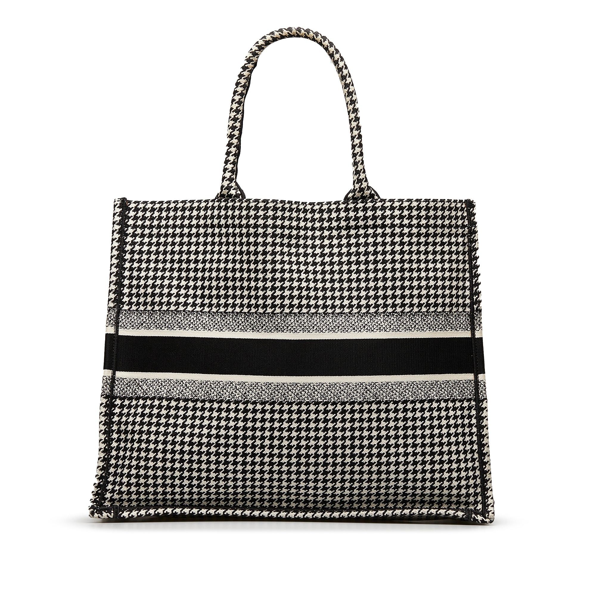Dior Dior Large Houndstooth Book Tote Black Size ONE SIZE - 3 Thumbnail