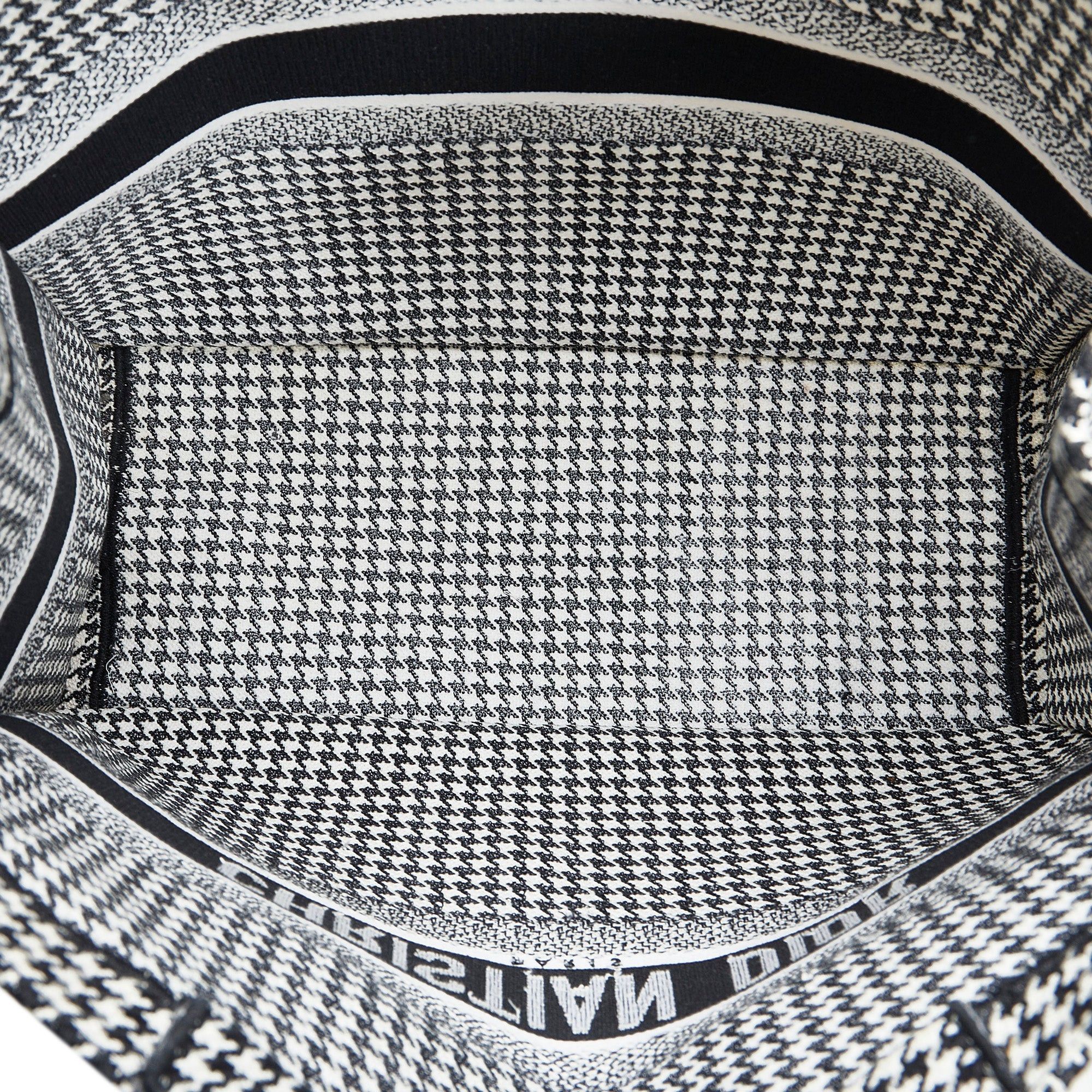 Dior Dior Large Houndstooth Book Tote Black Size ONE SIZE - 5 Thumbnail