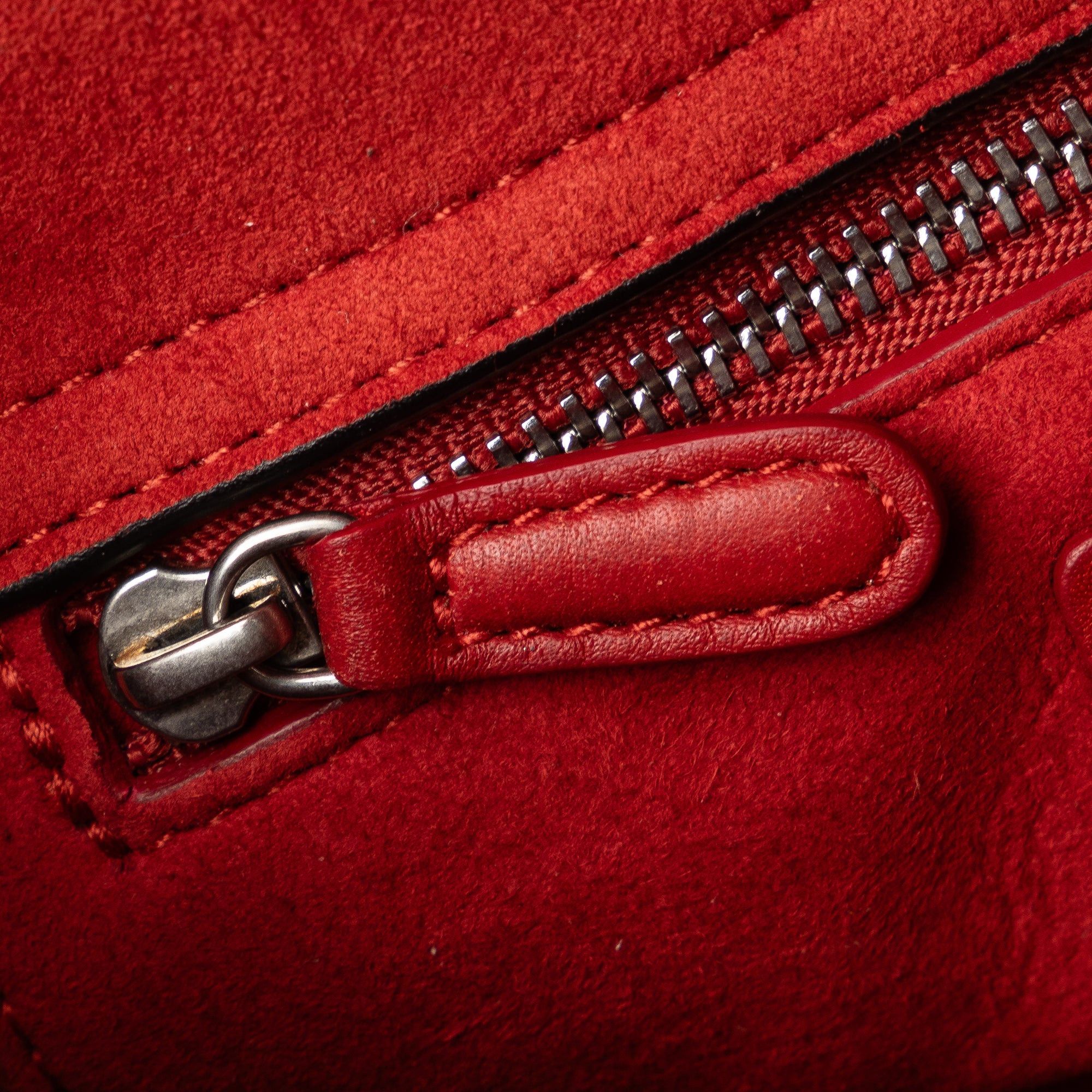 Dior Dior Mini Embossed Calfskin Cannage Studded Lady Dior Red Size ONE SIZE - 7 Thumbnail