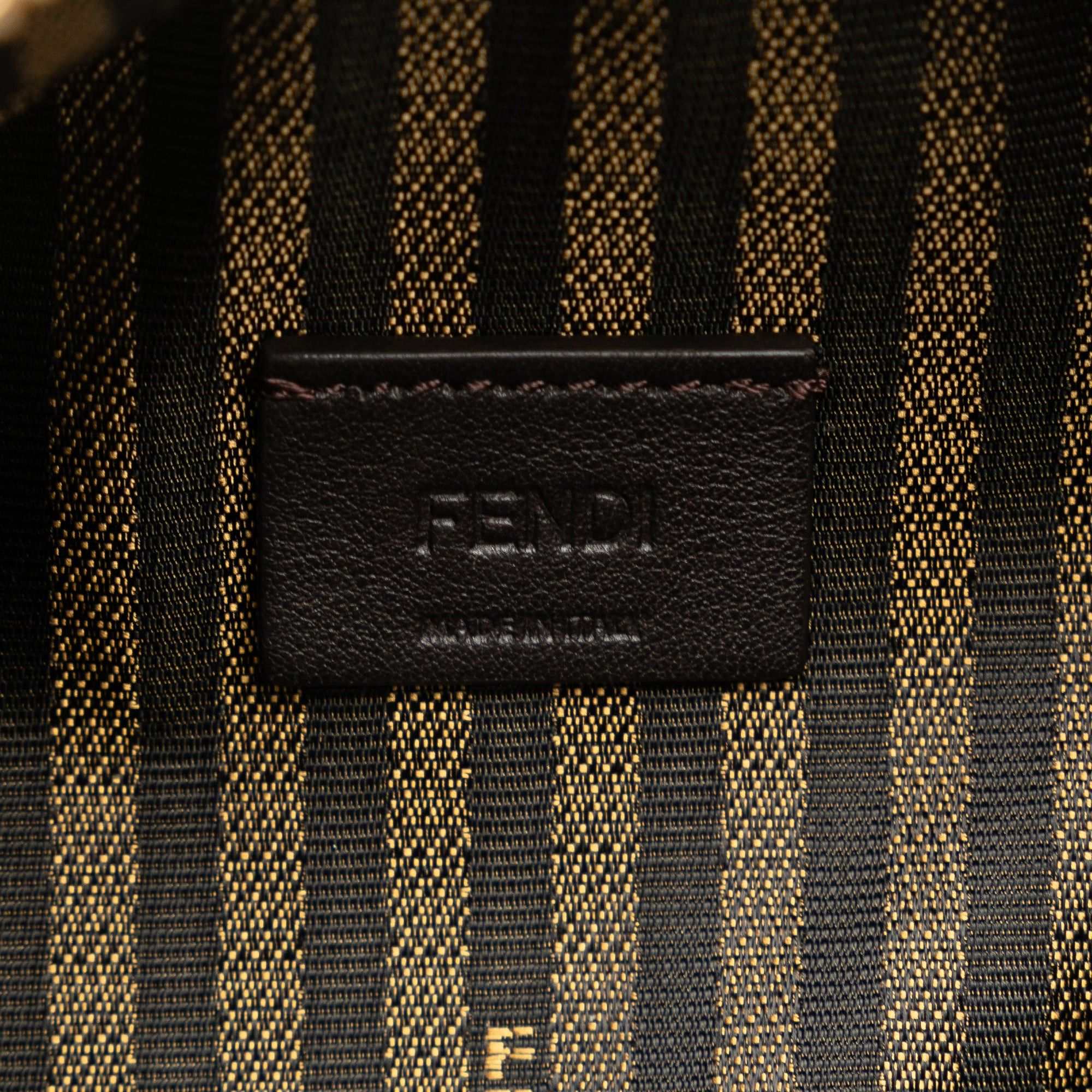Fendi Fendi Calfskin Selleria Triangle Shoulder Bag Brown Size ONE SIZE - 6 Thumbnail
