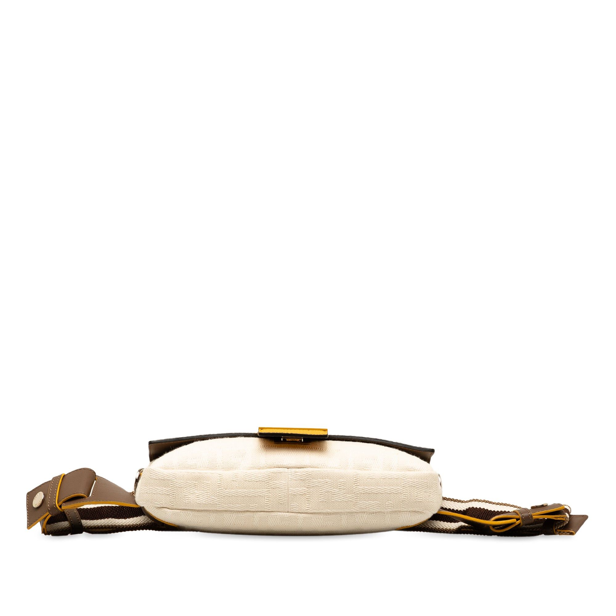 Fendi Fendi Zucca Canvas and Leather Convertible Baguette Brown Size ONE SIZE - 4 Thumbnail