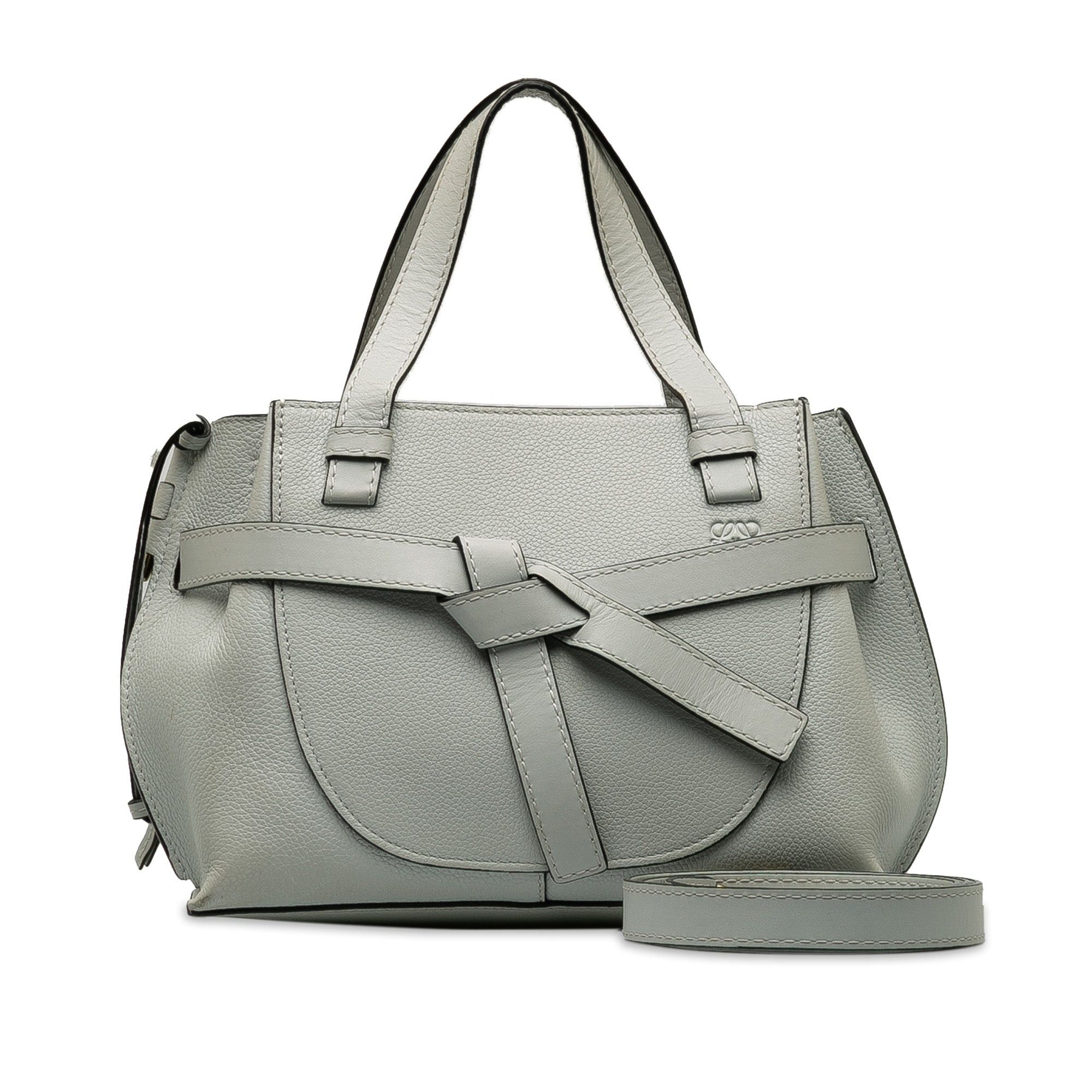 Loewe LOEWE Mini Gate Top Handle Satchel Gray Size ONE SIZE - 9 Thumbnail