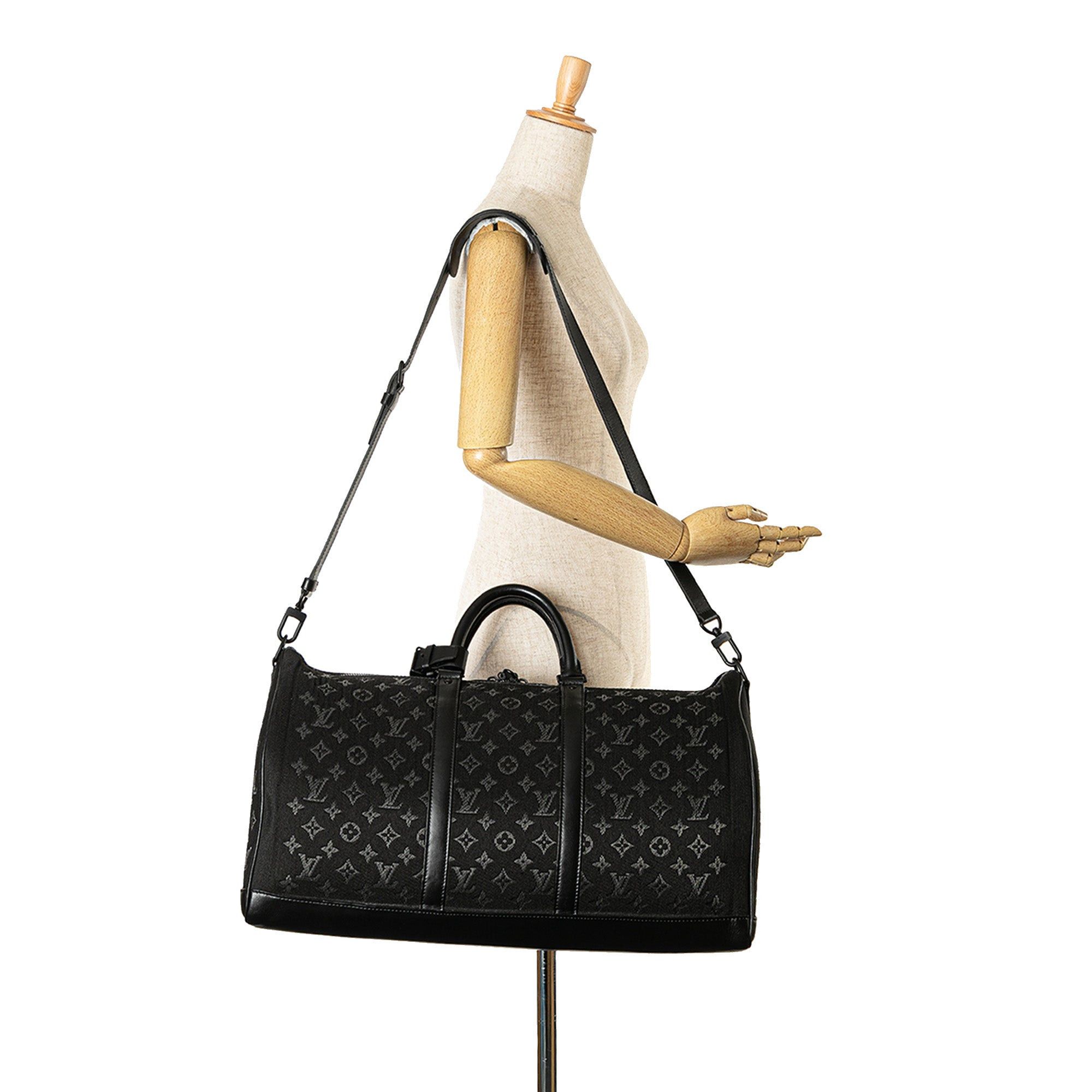 Louis Vuitton Louis Vuitton Monogram Light Up Keepall Bandouliere 50 Black Size ONE SIZE - 10 Thumbnail