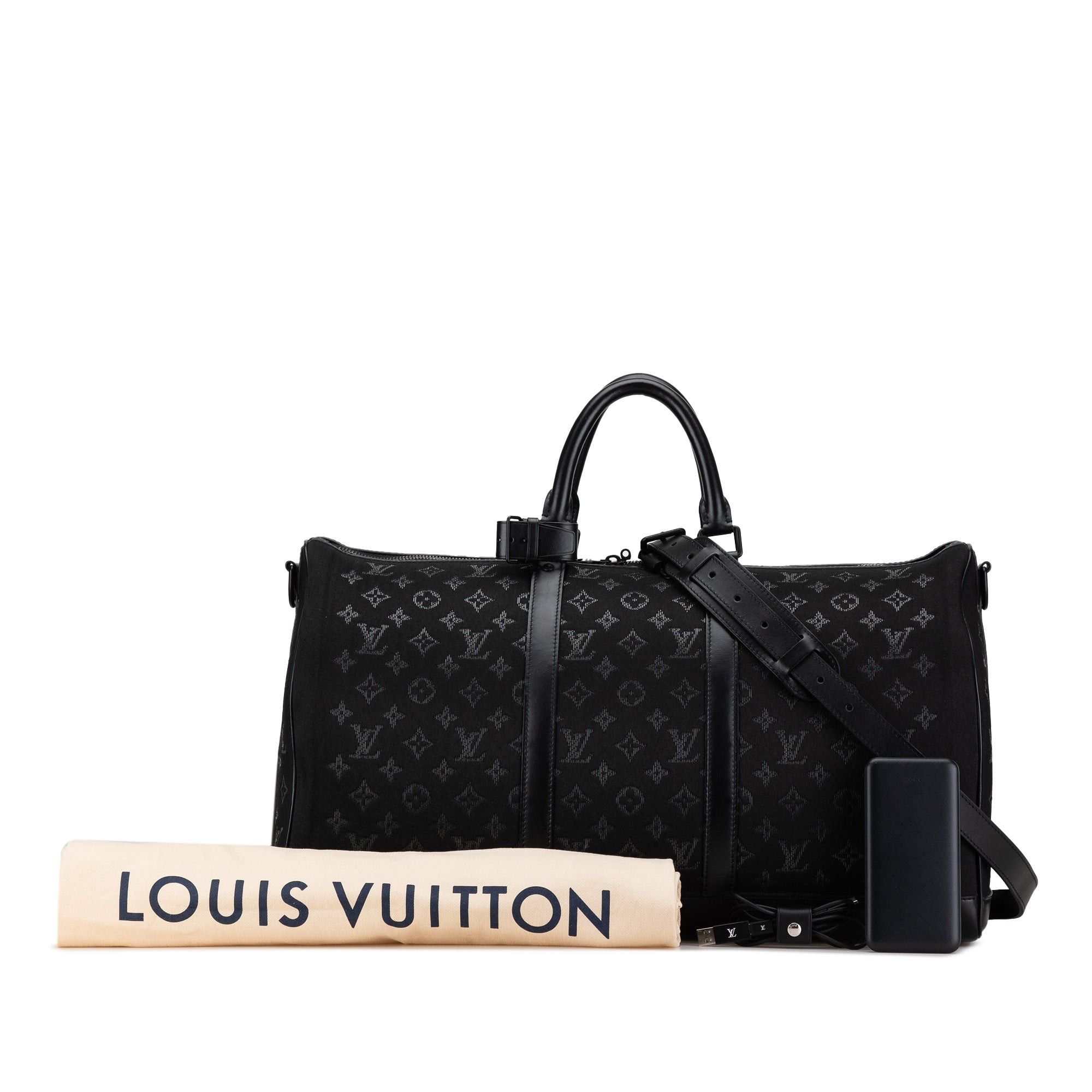 Louis Vuitton Louis Vuitton Monogram Light Up Keepall Bandouliere 50 Black Size ONE SIZE - 9 Thumbnail
