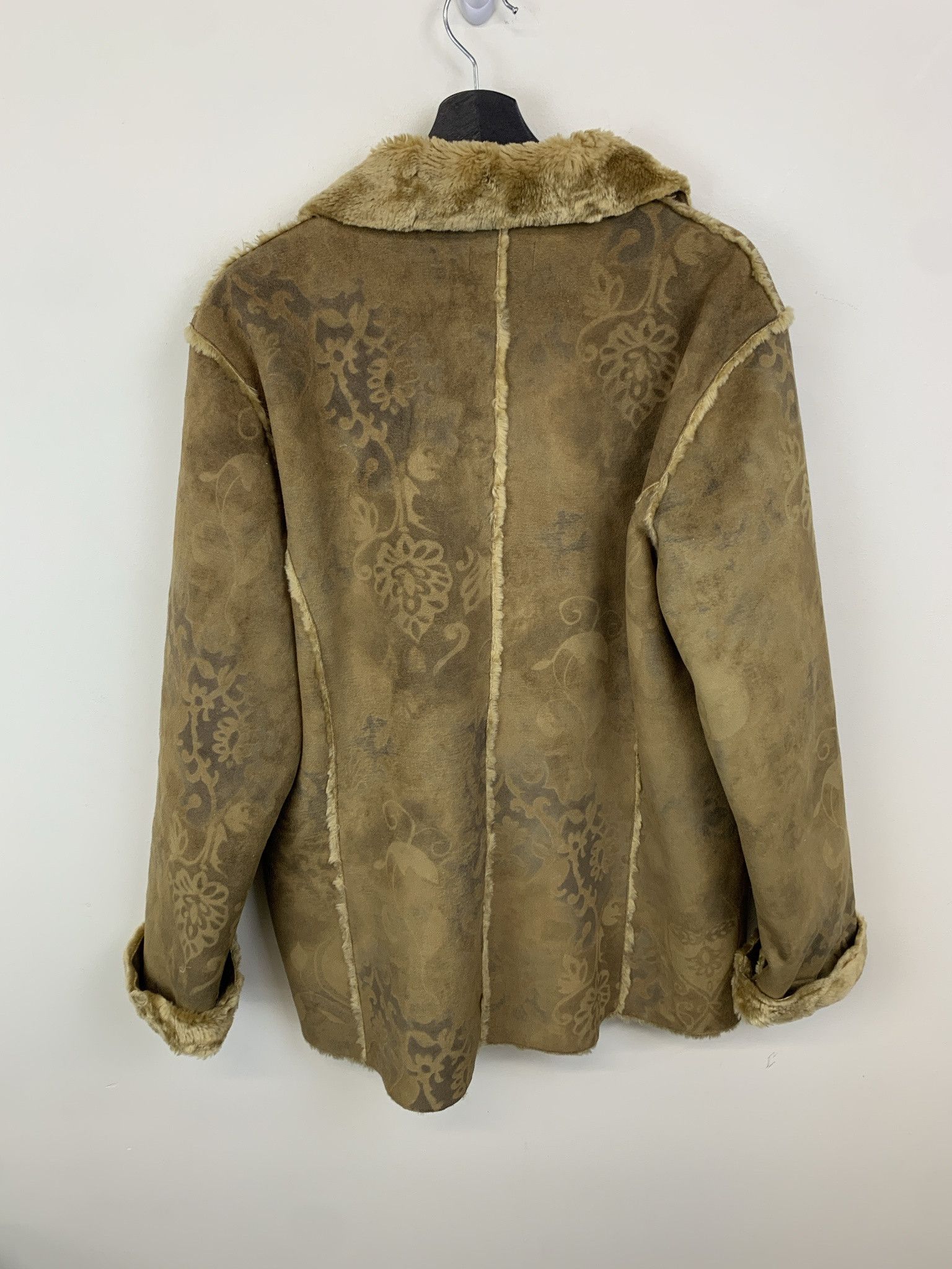 Levi's Vintage Leather Jacket 90s Suede Leather Floral Imprint Fur Lined Coat Size S (2) Size US S / EU 44-46 / 1 - 3 Thumbnail