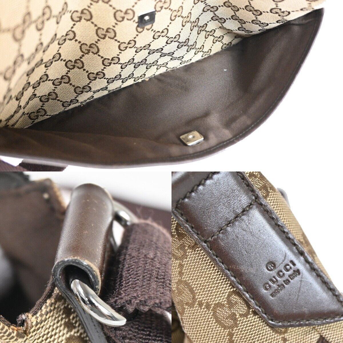 Gucci Gg Canvas Beige Canvas Shoulder Bag (Pre-Owned) Size ONE SIZE - 11 Thumbnail