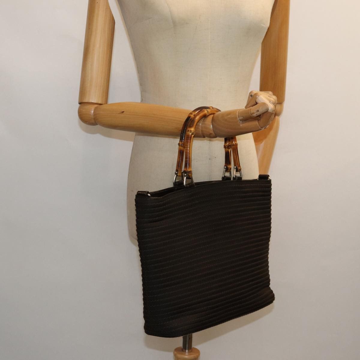 Gucci Bamboo Brown Synthetic Handbag (Pre-Owned) Size ONE SIZE - 15 Thumbnail