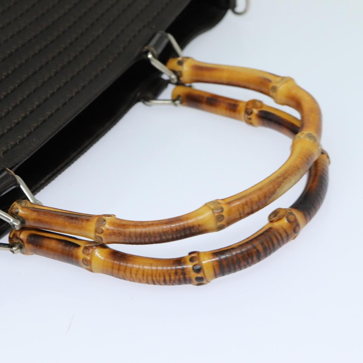 Gucci Bamboo Brown Synthetic Handbag (Pre-Owned) Size ONE SIZE - 5 Thumbnail