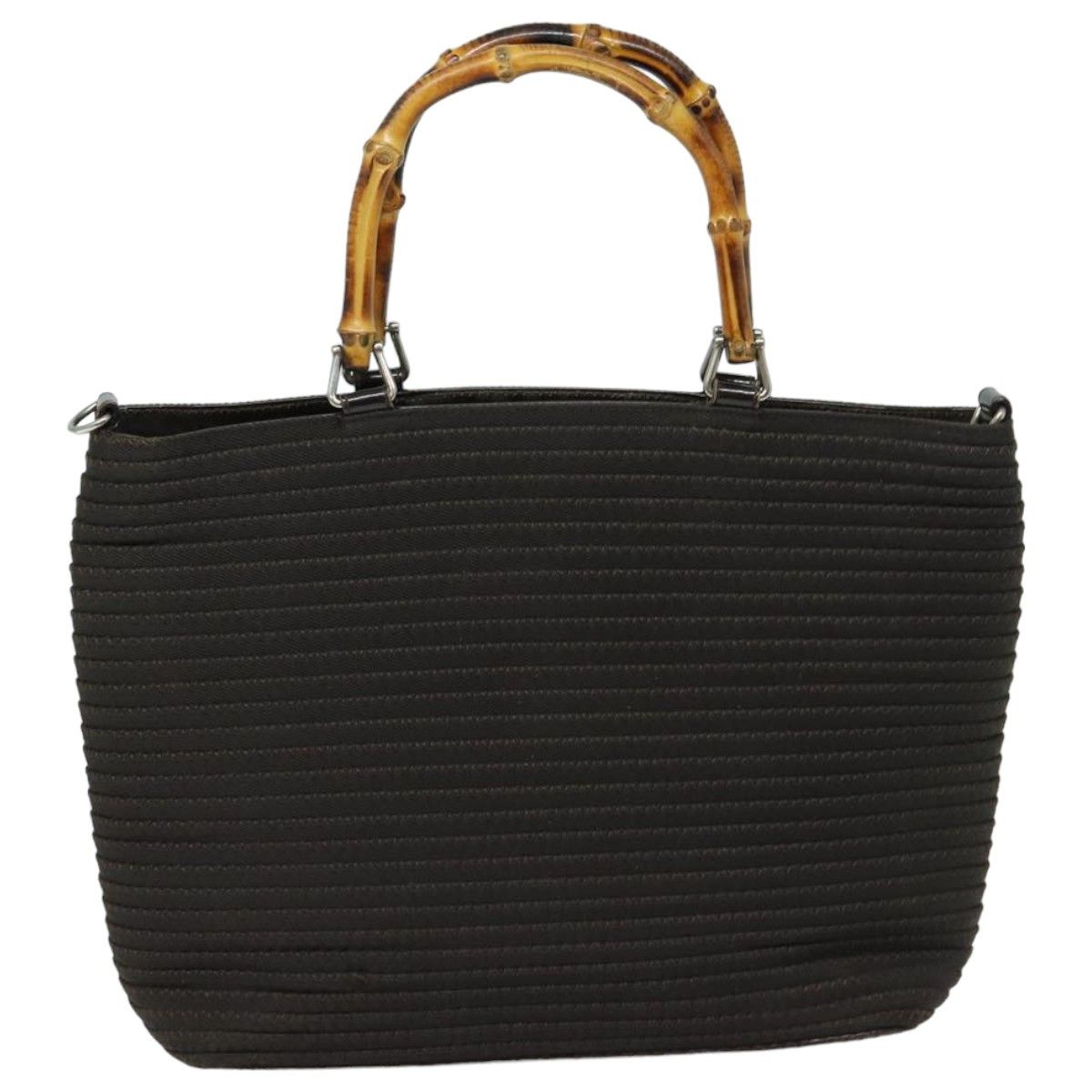 Gucci Bamboo Brown Synthetic Handbag (Pre-Owned) Size ONE SIZE - 17 Thumbnail