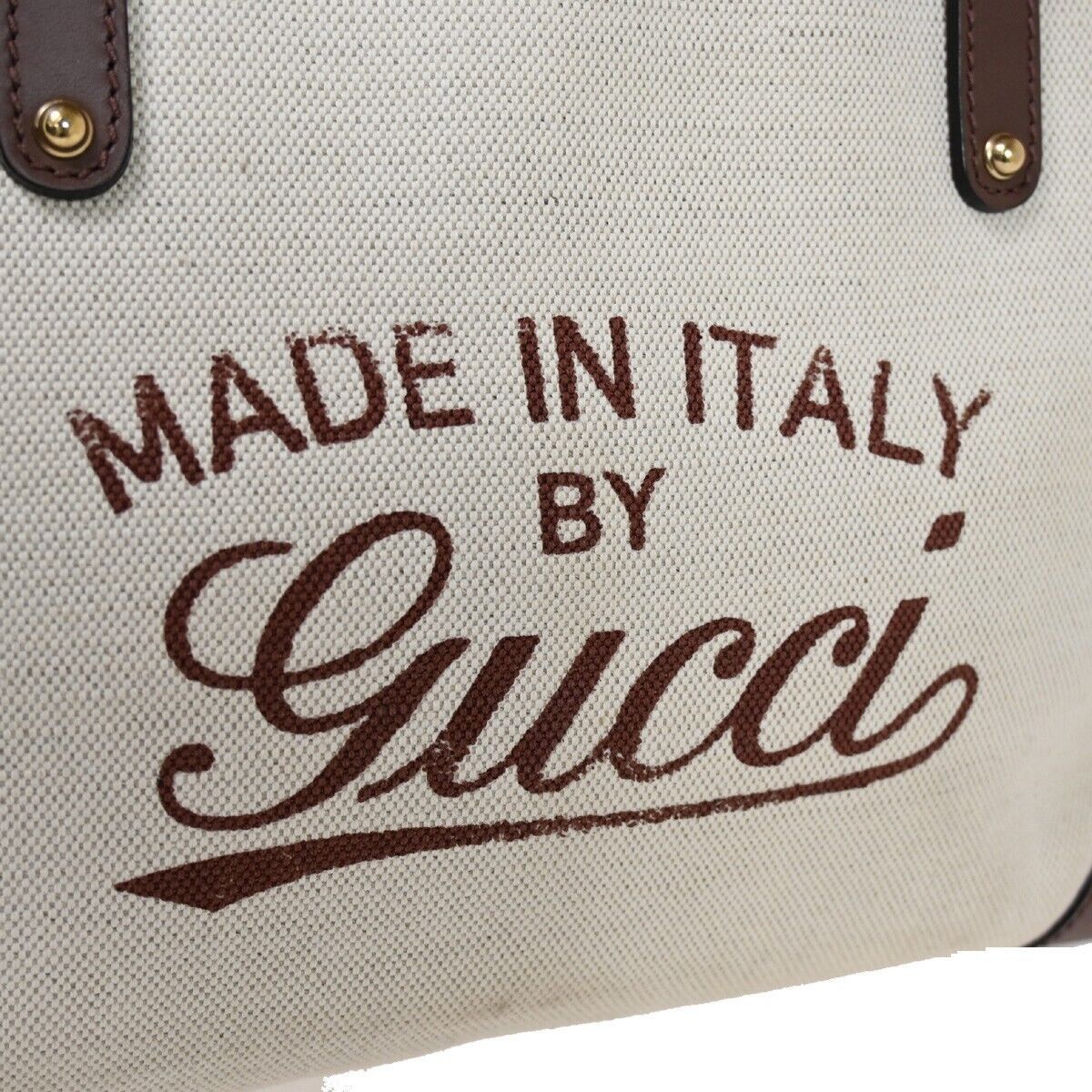 Gucci Craft White Canvas Tote Bag (Pre-Owned) Size ONE SIZE - 15 Thumbnail