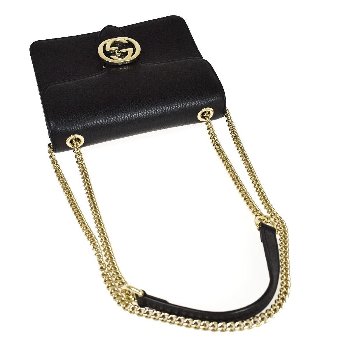Gucci Interlocking G Black Leather Shoulder Bag (Pre-Owned) Size ONE SIZE - 5 Thumbnail