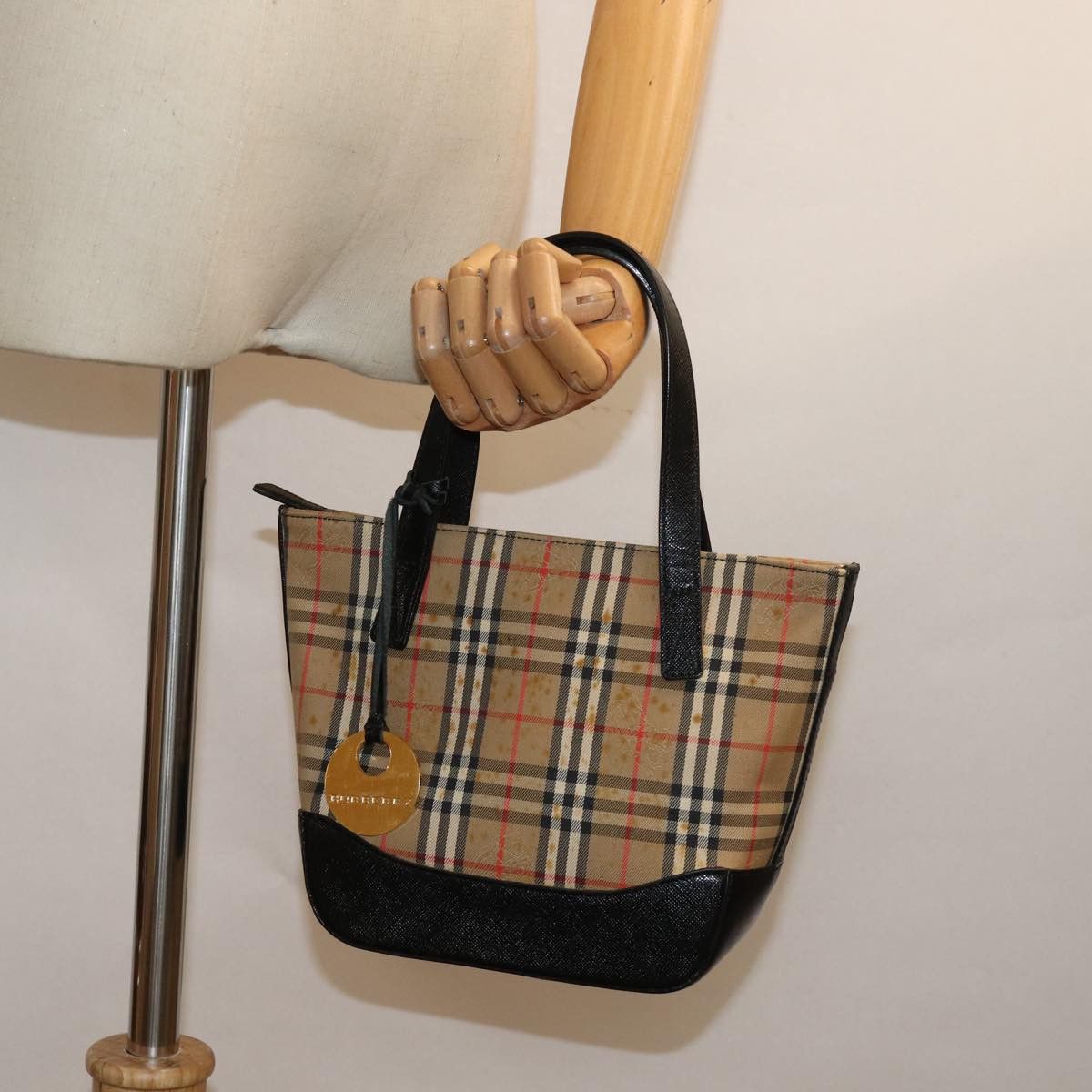 Burberry Nova Check Beige Canvas Tote Bag (Pre-Owned) Size ONE SIZE - 14 Thumbnail