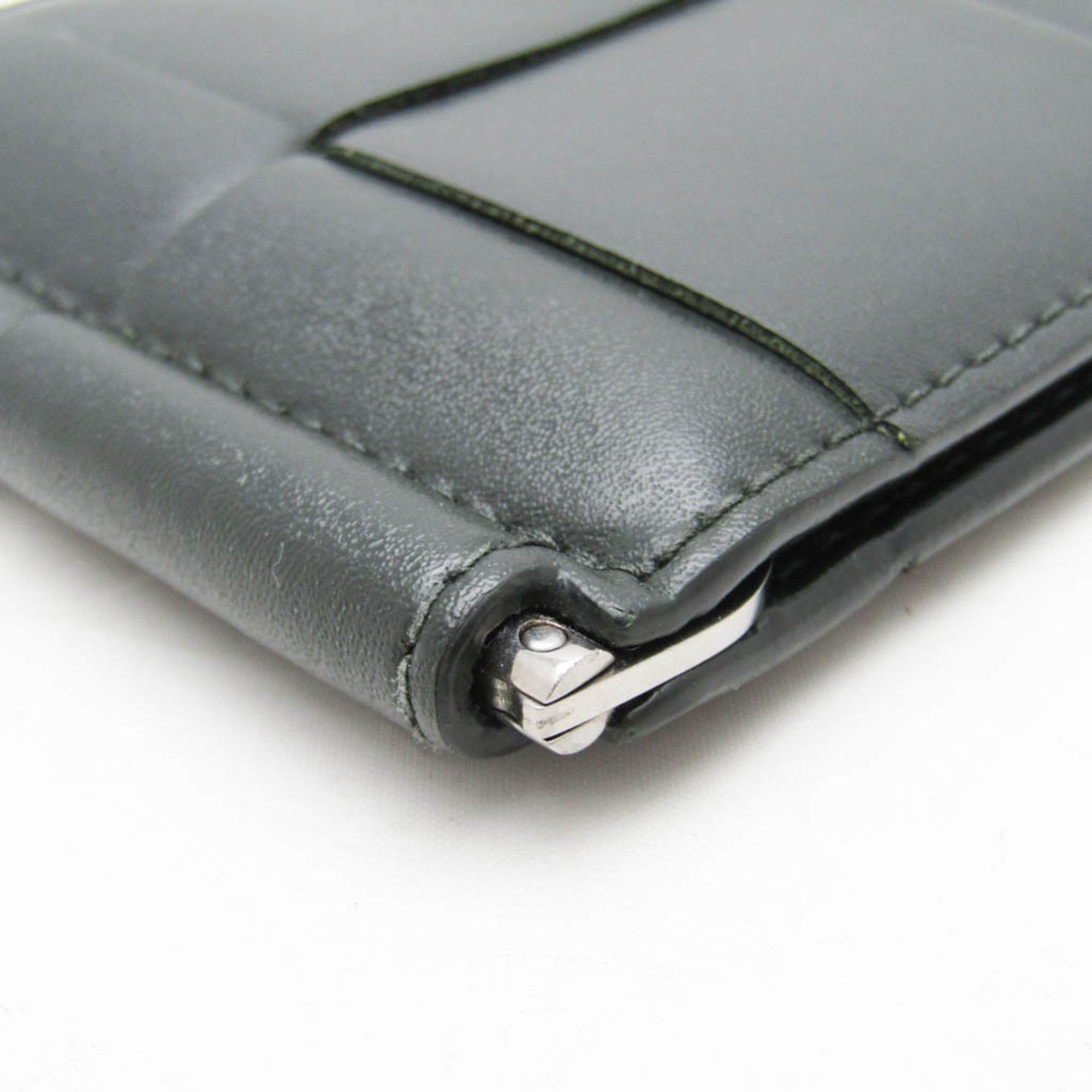 Bottega Veneta Cassette Grey Leather Wallet (Pre-Owned) Size ONE SIZE - 4 Thumbnail