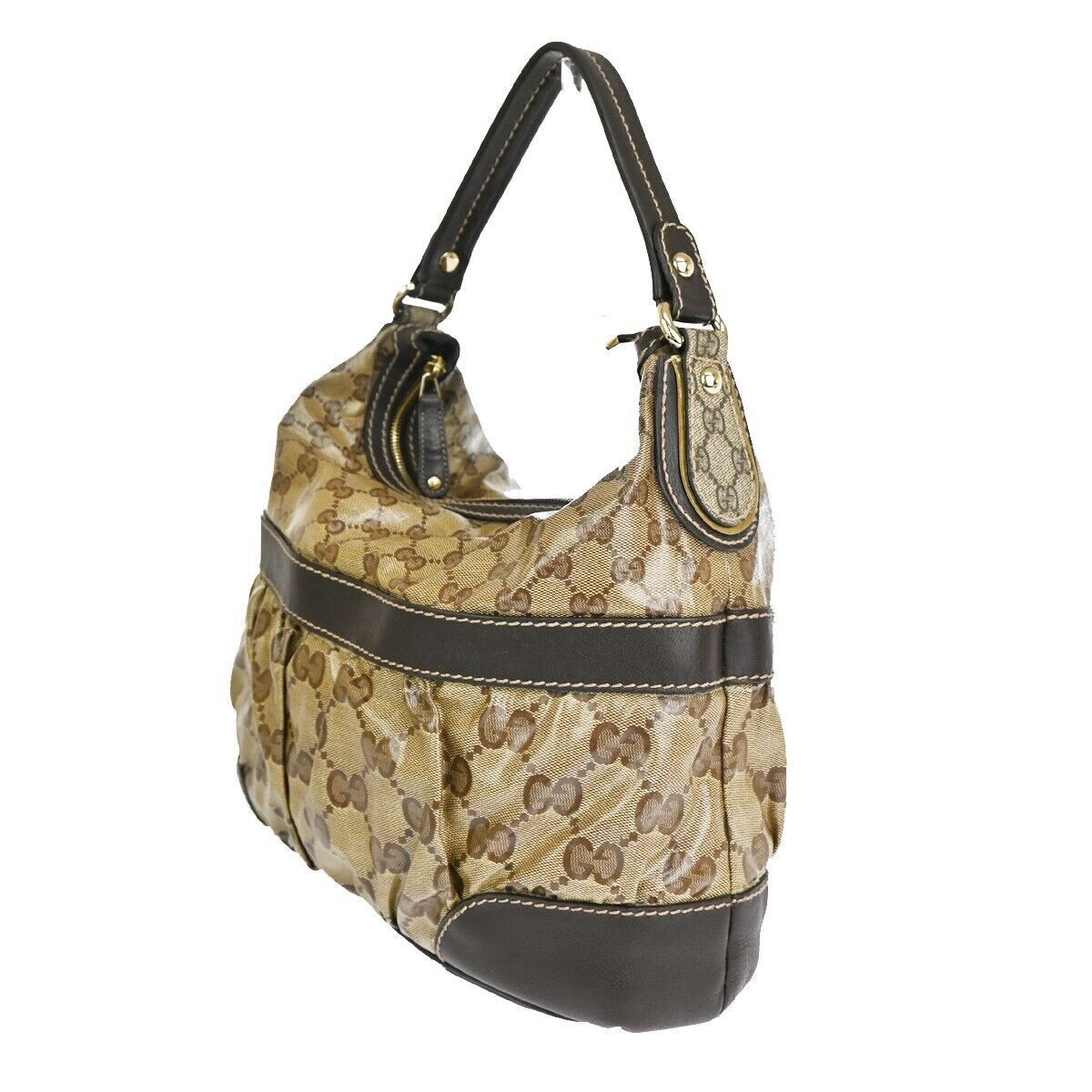 Gucci Gg Crystal Beige Canvas Shoulder Bag (Pre-Owned) Size ONE SIZE - 3 Thumbnail