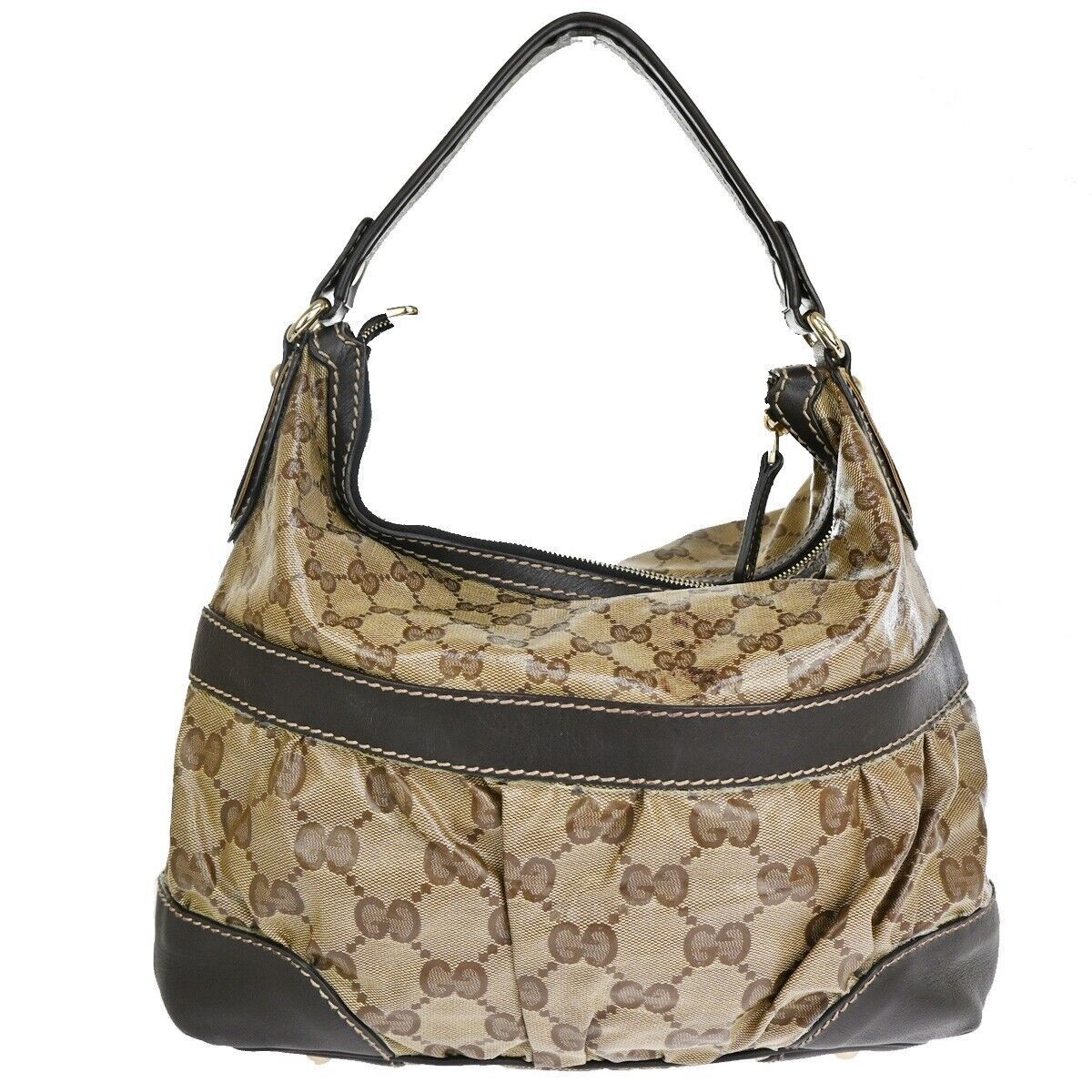 Gucci Gg Crystal Beige Canvas Shoulder Bag (Pre-Owned) Size ONE SIZE - 2 Thumbnail