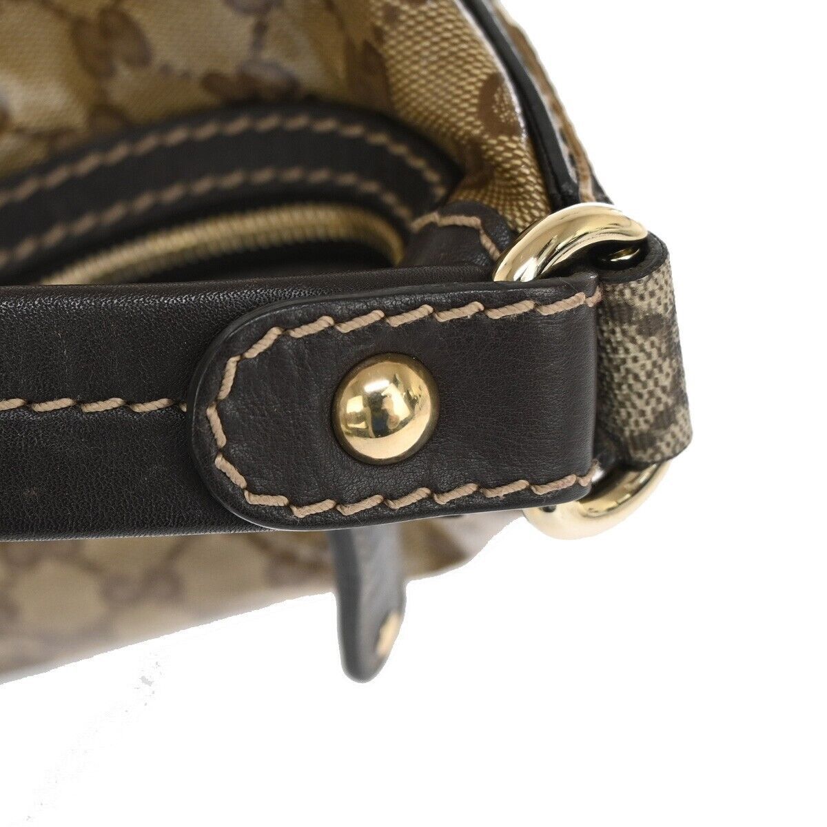 Gucci Gg Crystal Beige Canvas Shoulder Bag (Pre-Owned) Size ONE SIZE - 7 Thumbnail