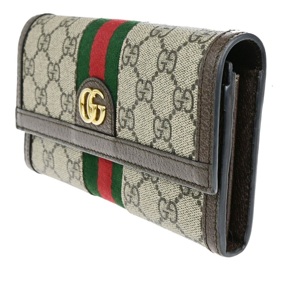 Gucci Ophidia Brown Canvas Wallet (Pre-Owned) Size ONE SIZE - 3 Thumbnail