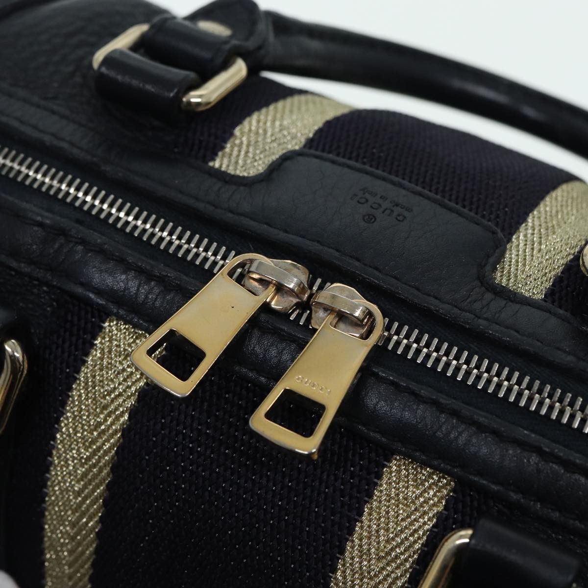 Gucci Web Black Leather Travel Bag (Pre-Owned) Size ONE SIZE - 11 Thumbnail