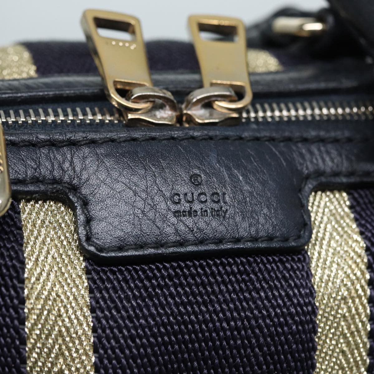 Gucci Web Black Leather Travel Bag (Pre-Owned) Size ONE SIZE - 20 Thumbnail