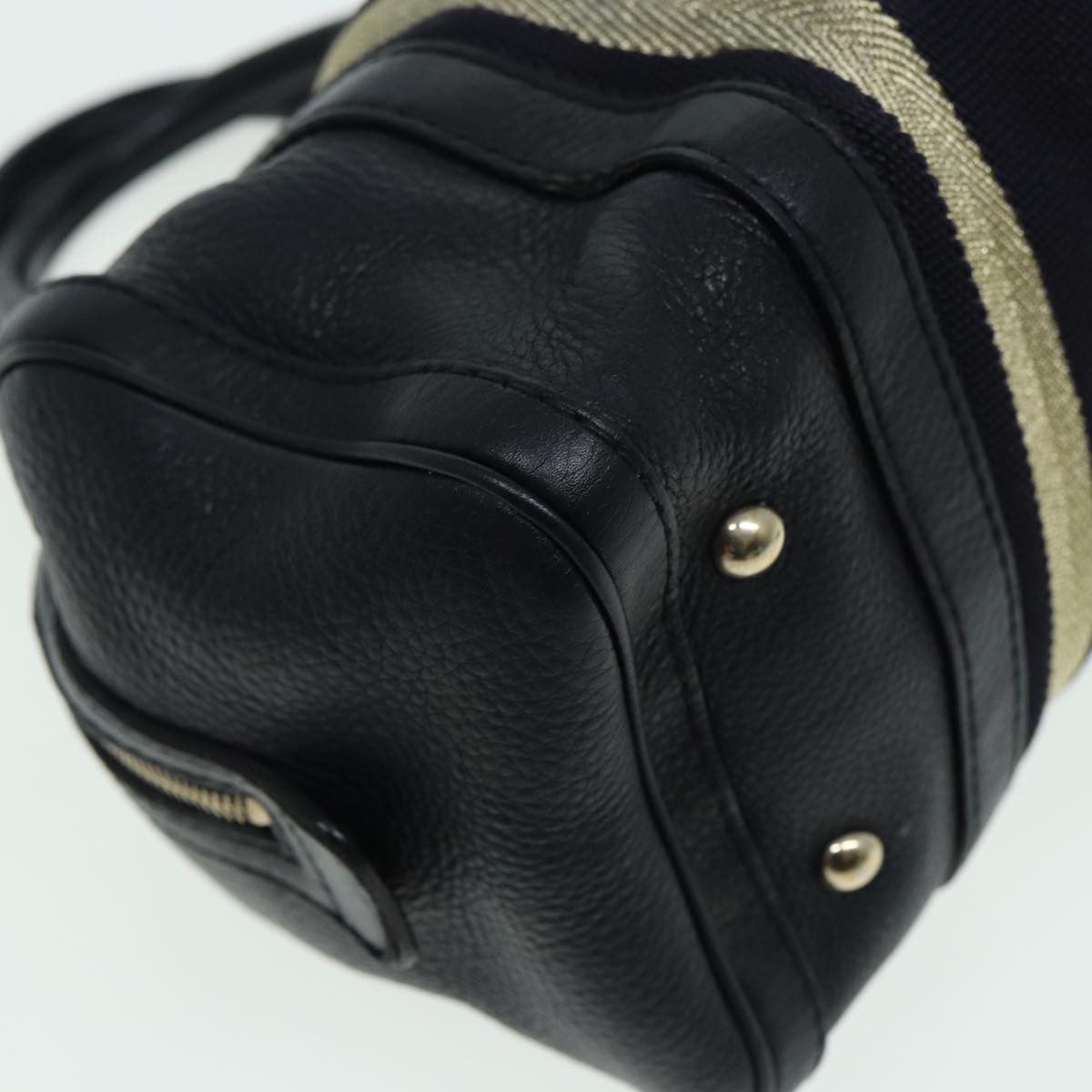 Gucci Web Black Leather Travel Bag (Pre-Owned) Size ONE SIZE - 7 Thumbnail