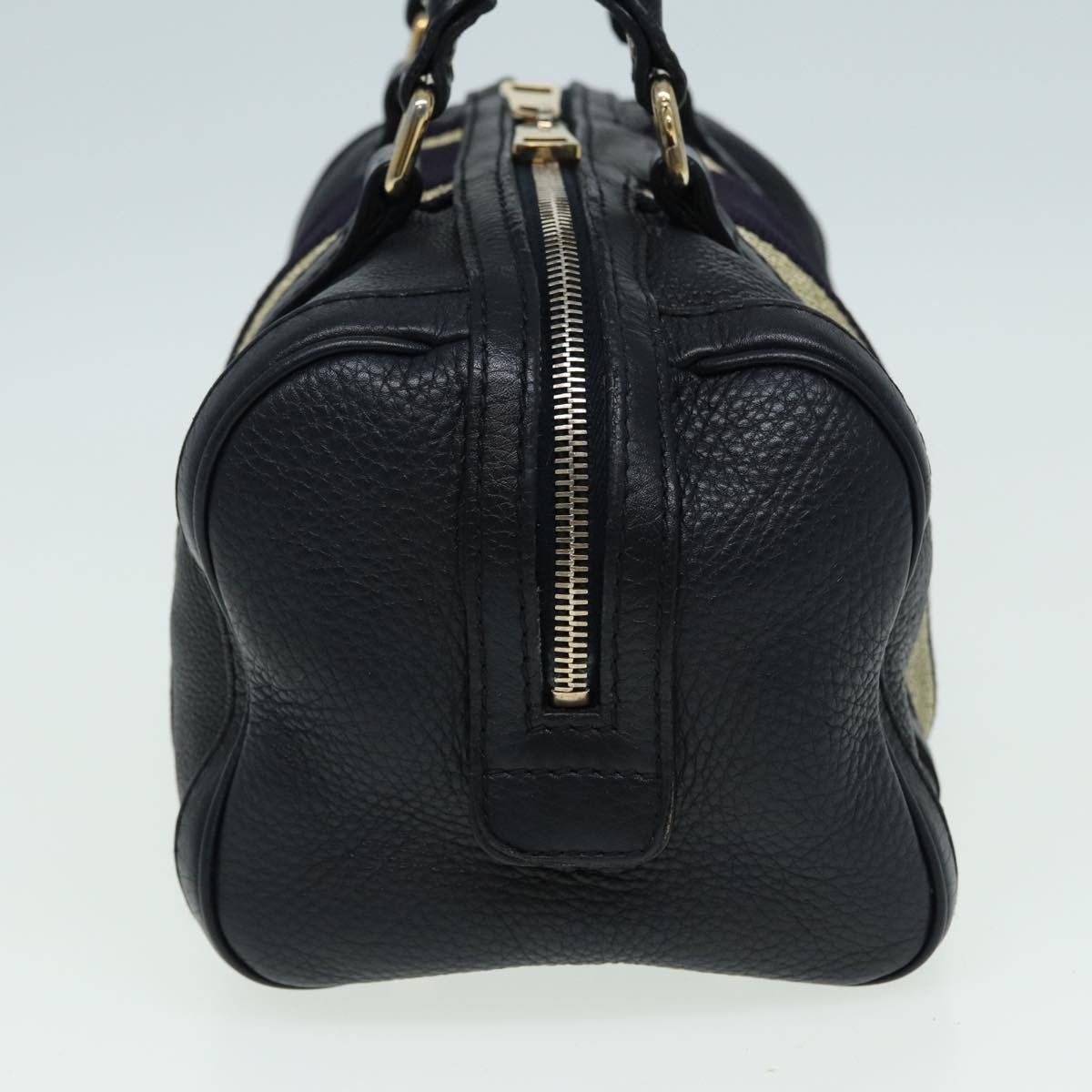Gucci Web Black Leather Travel Bag (Pre-Owned) Size ONE SIZE - 3 Thumbnail