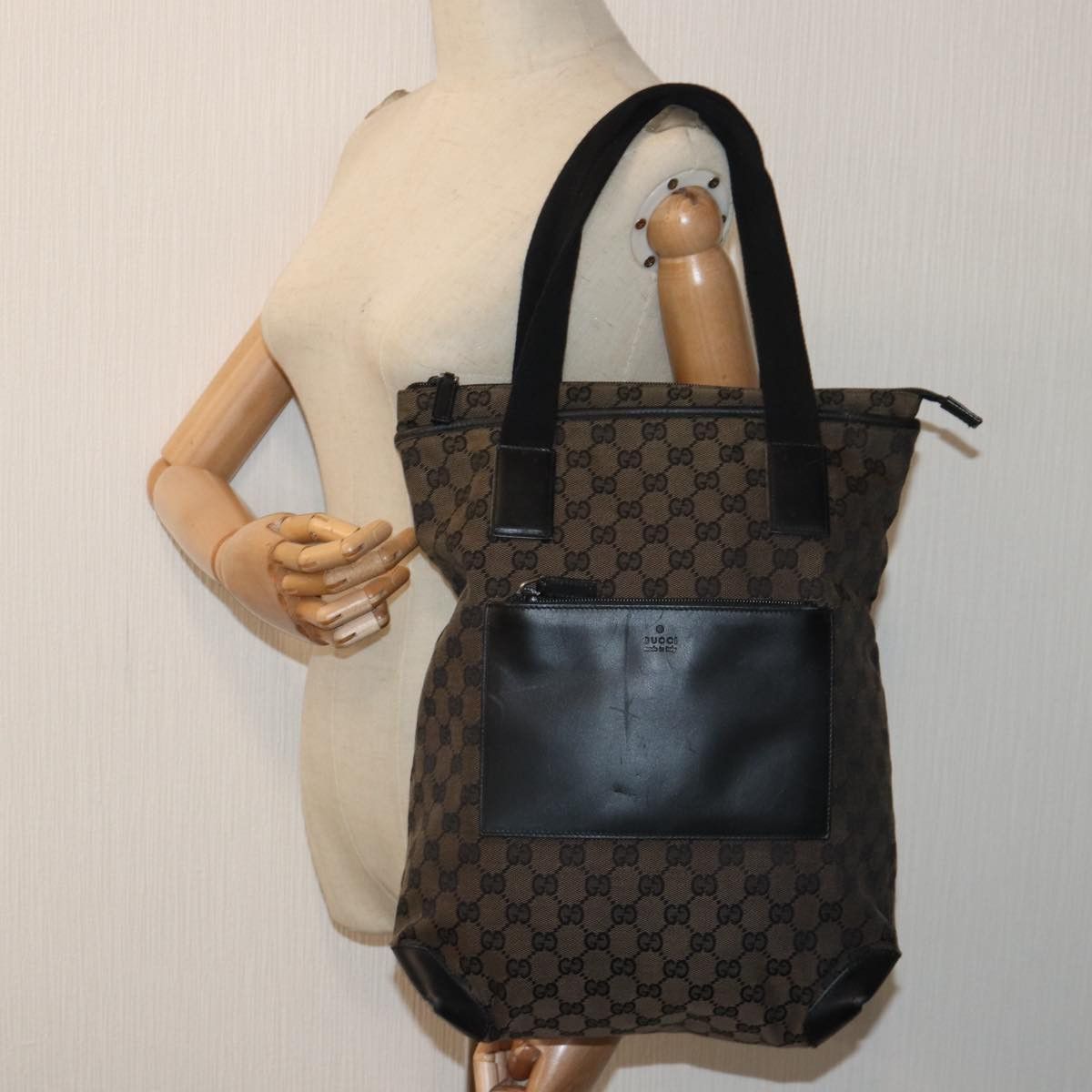 Gucci Brown Canvas Tote Bag (Pre-Owned) Size ONE SIZE - 15 Thumbnail