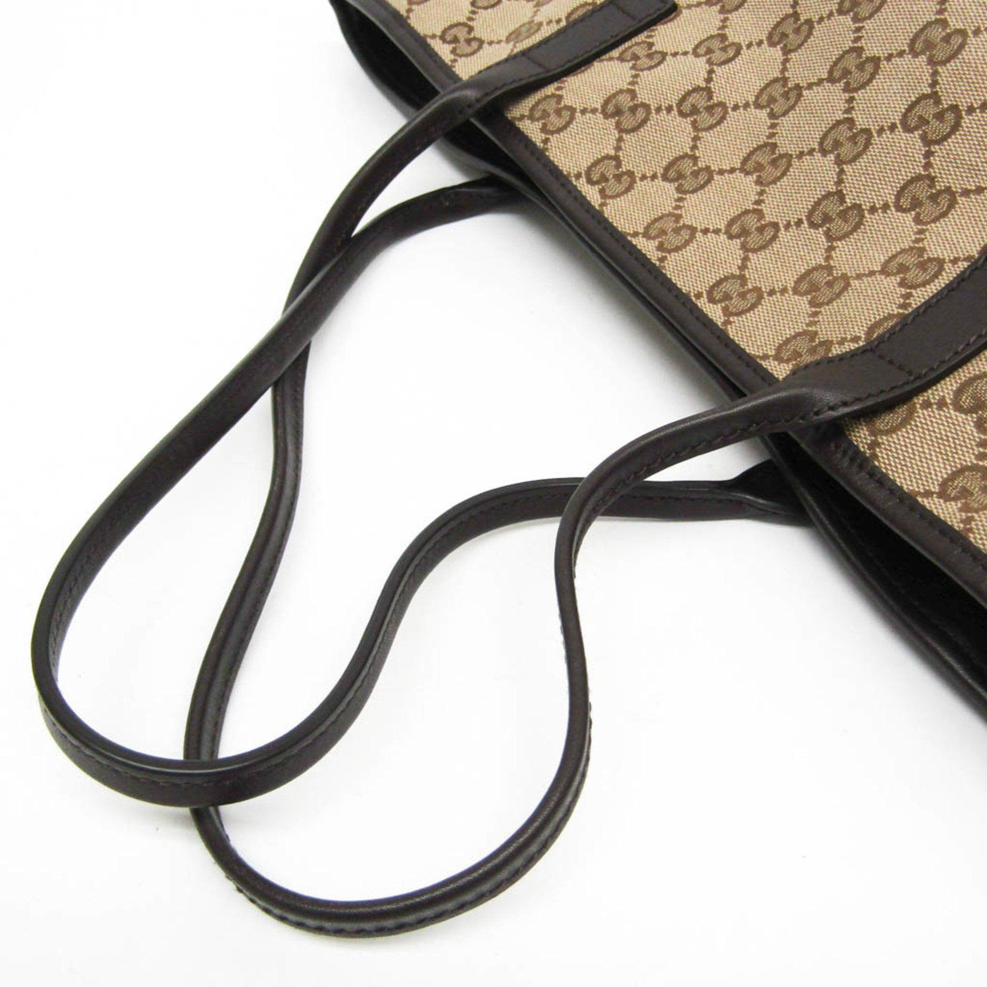 Gucci Interlocking G Beige Canvas Tote Bag (Pre-Owned) Size ONE SIZE - 3 Thumbnail