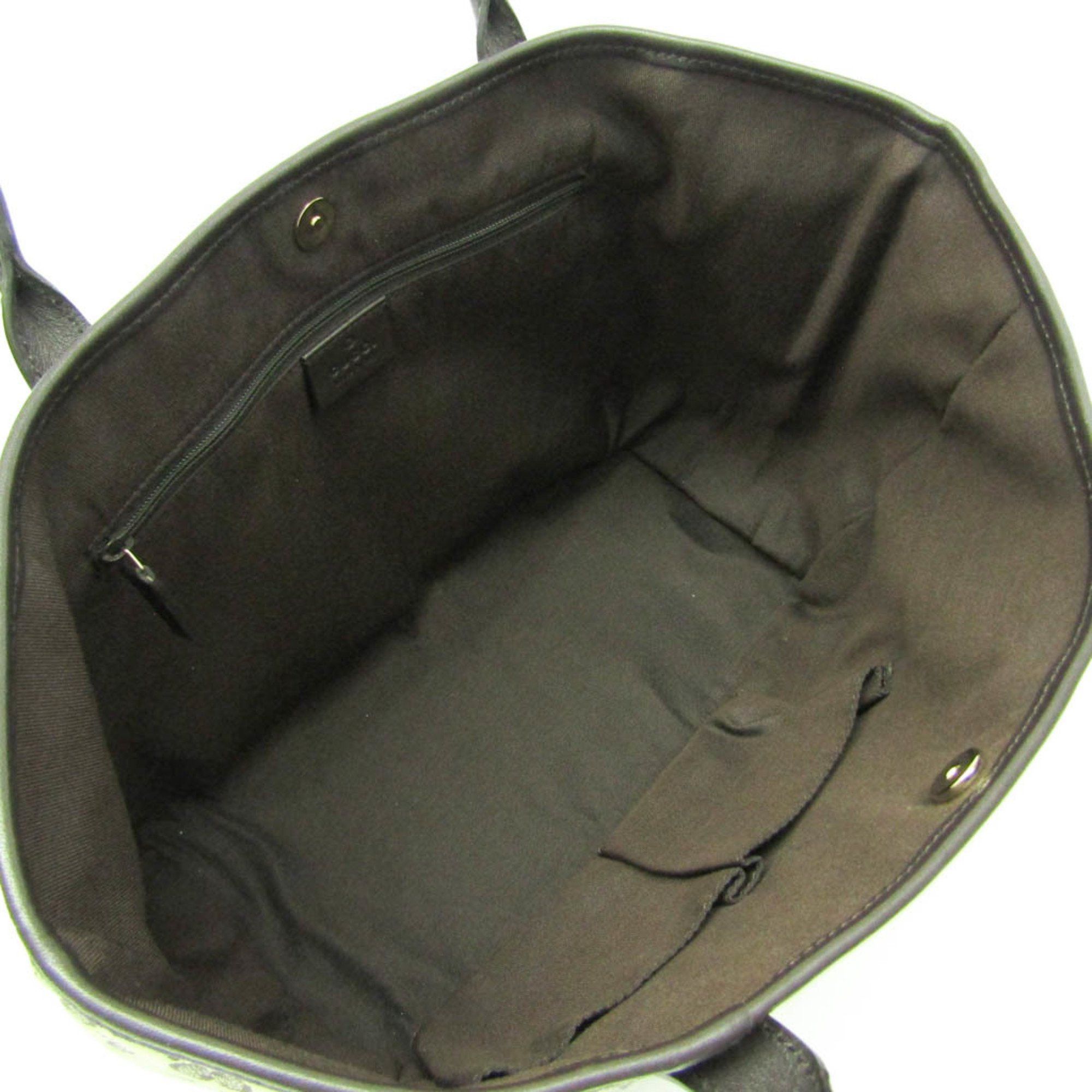 Gucci Interlocking G Beige Canvas Tote Bag (Pre-Owned) Size ONE SIZE - 5 Thumbnail