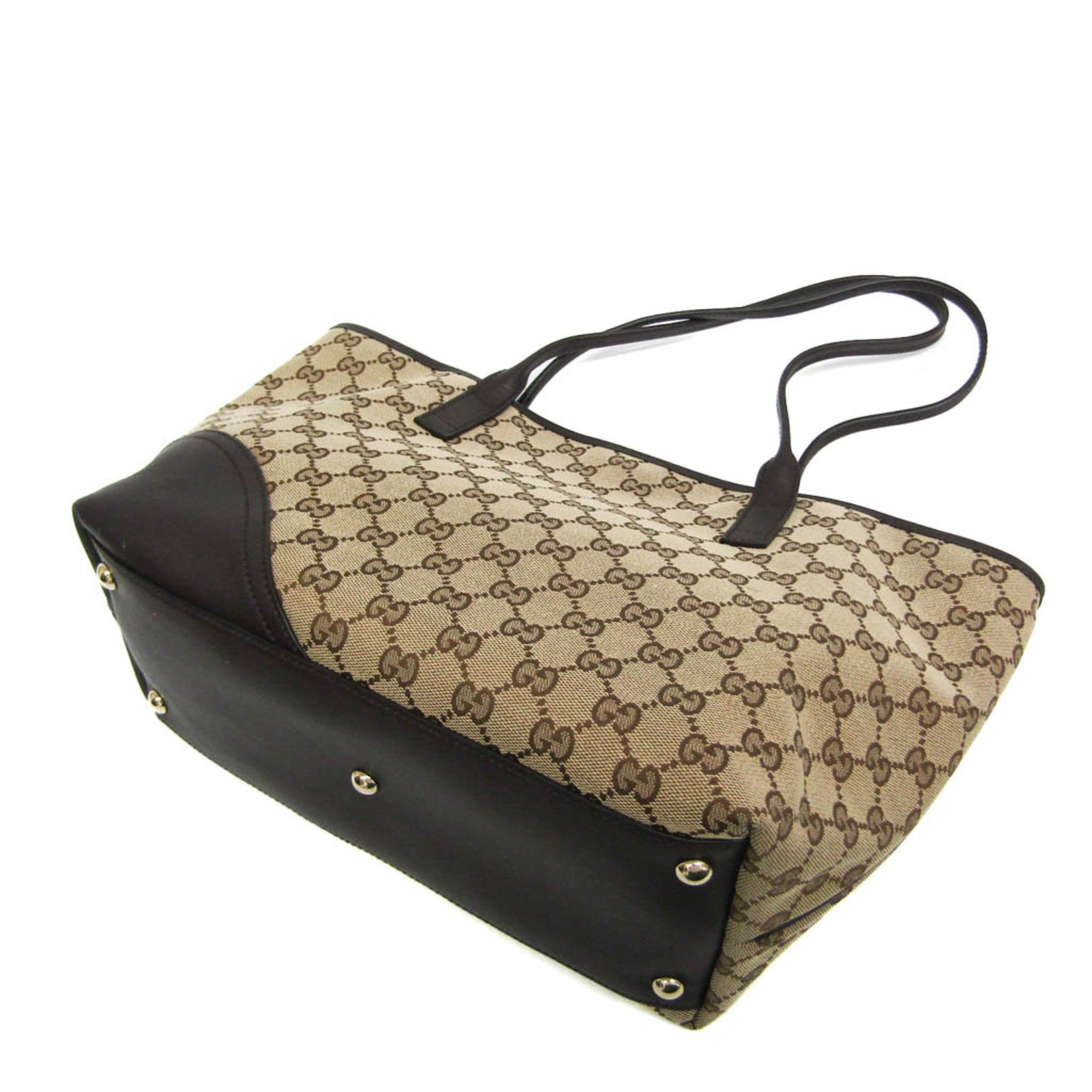 Gucci Interlocking G Beige Canvas Tote Bag (Pre-Owned) Size ONE SIZE - 2 Thumbnail
