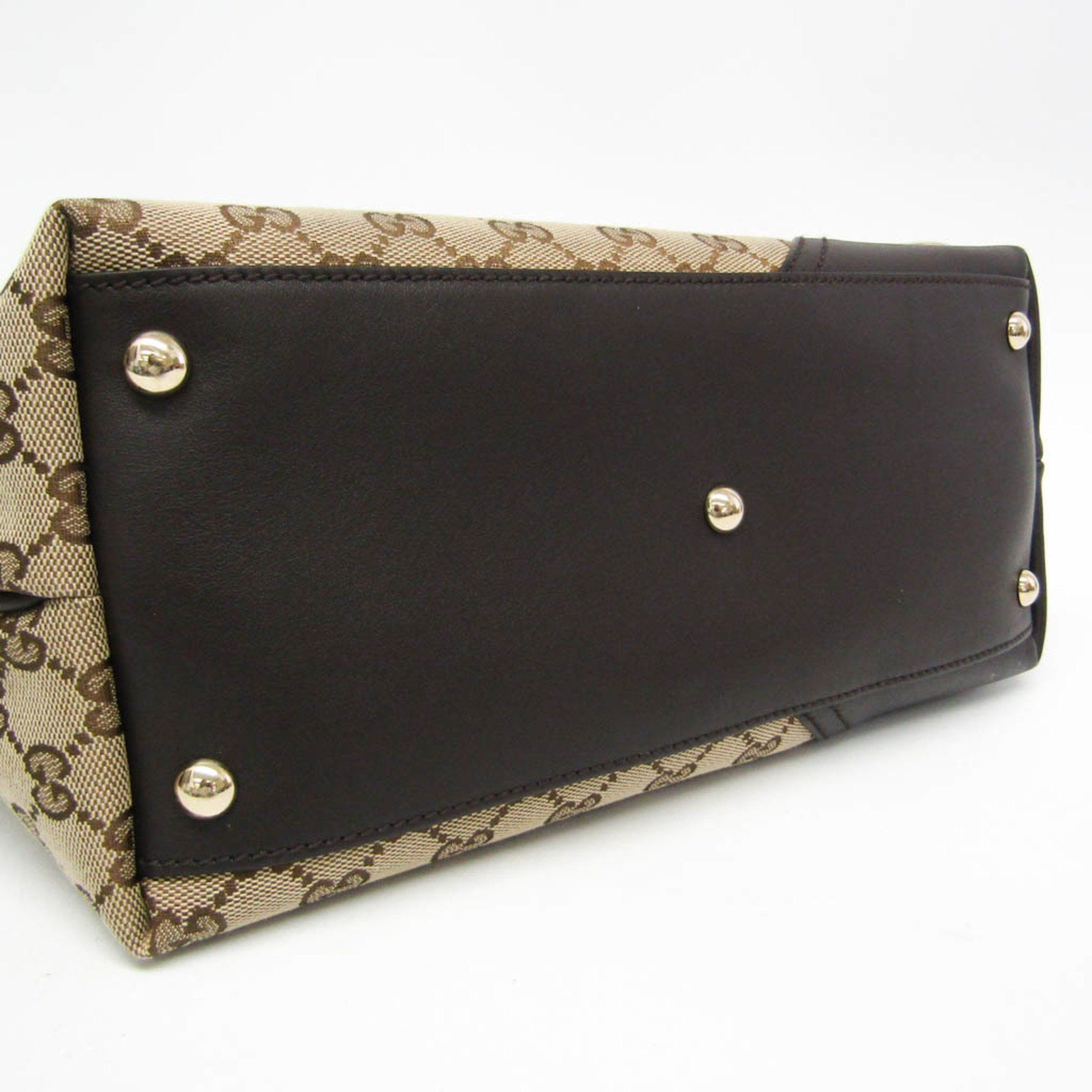 Gucci Interlocking G Beige Canvas Tote Bag (Pre-Owned) Size ONE SIZE - 4 Thumbnail