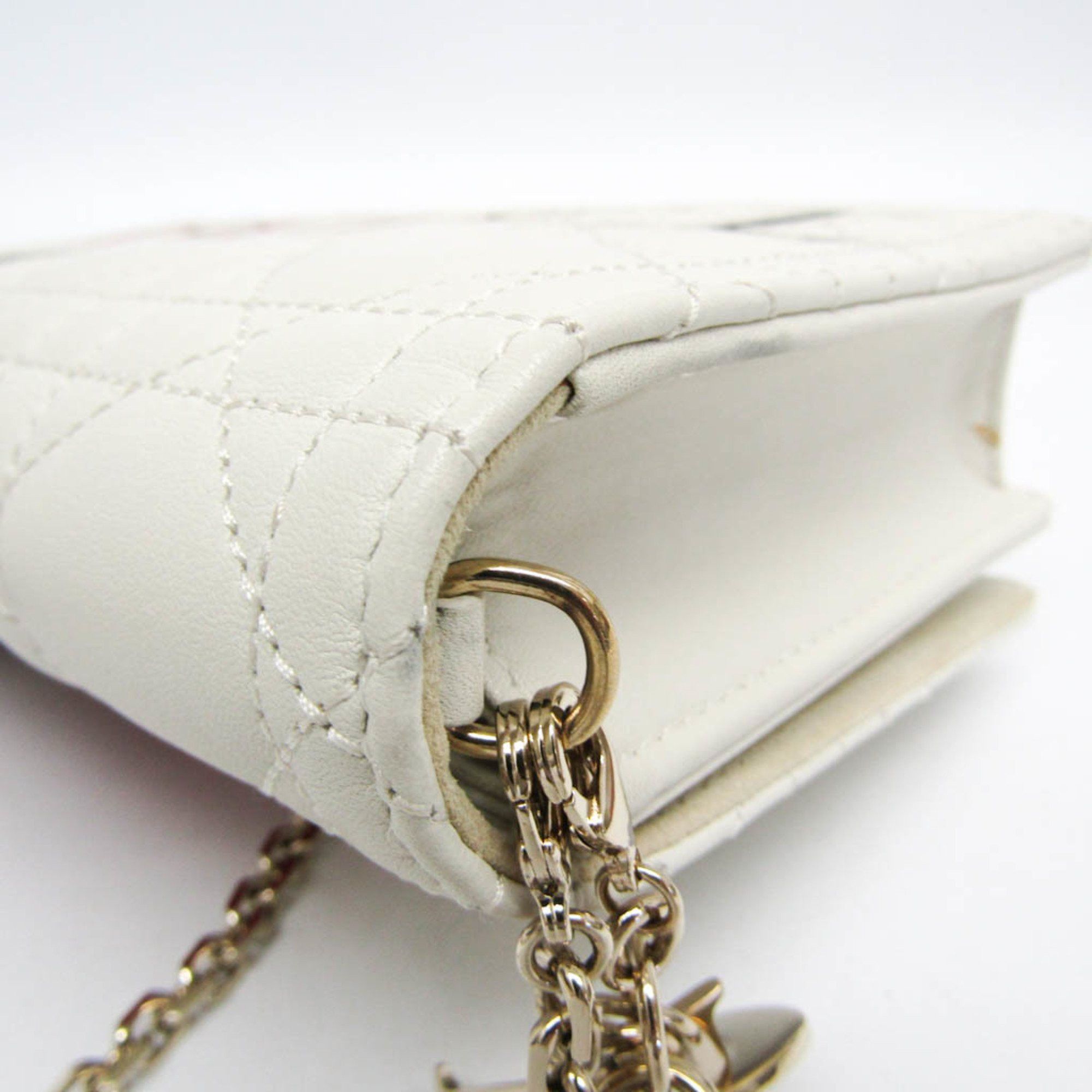 Dior Cannage/Lady White Leather Clutch Bag (Pre-Owned) Size ONE SIZE - 5 Thumbnail