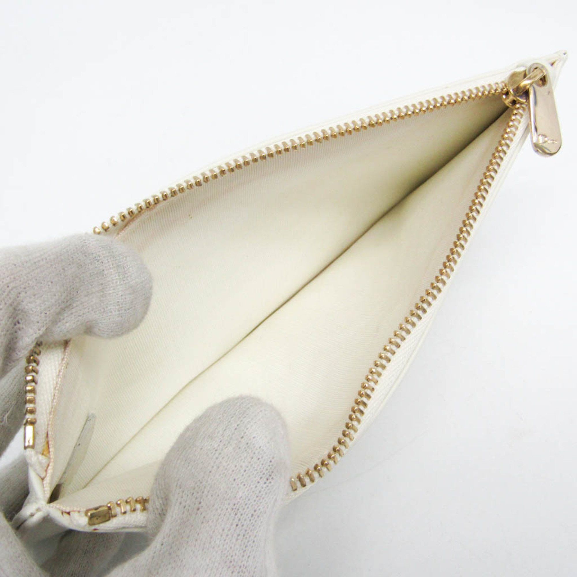 Dior Cannage/Lady White Leather Clutch Bag (Pre-Owned) Size ONE SIZE - 9 Thumbnail