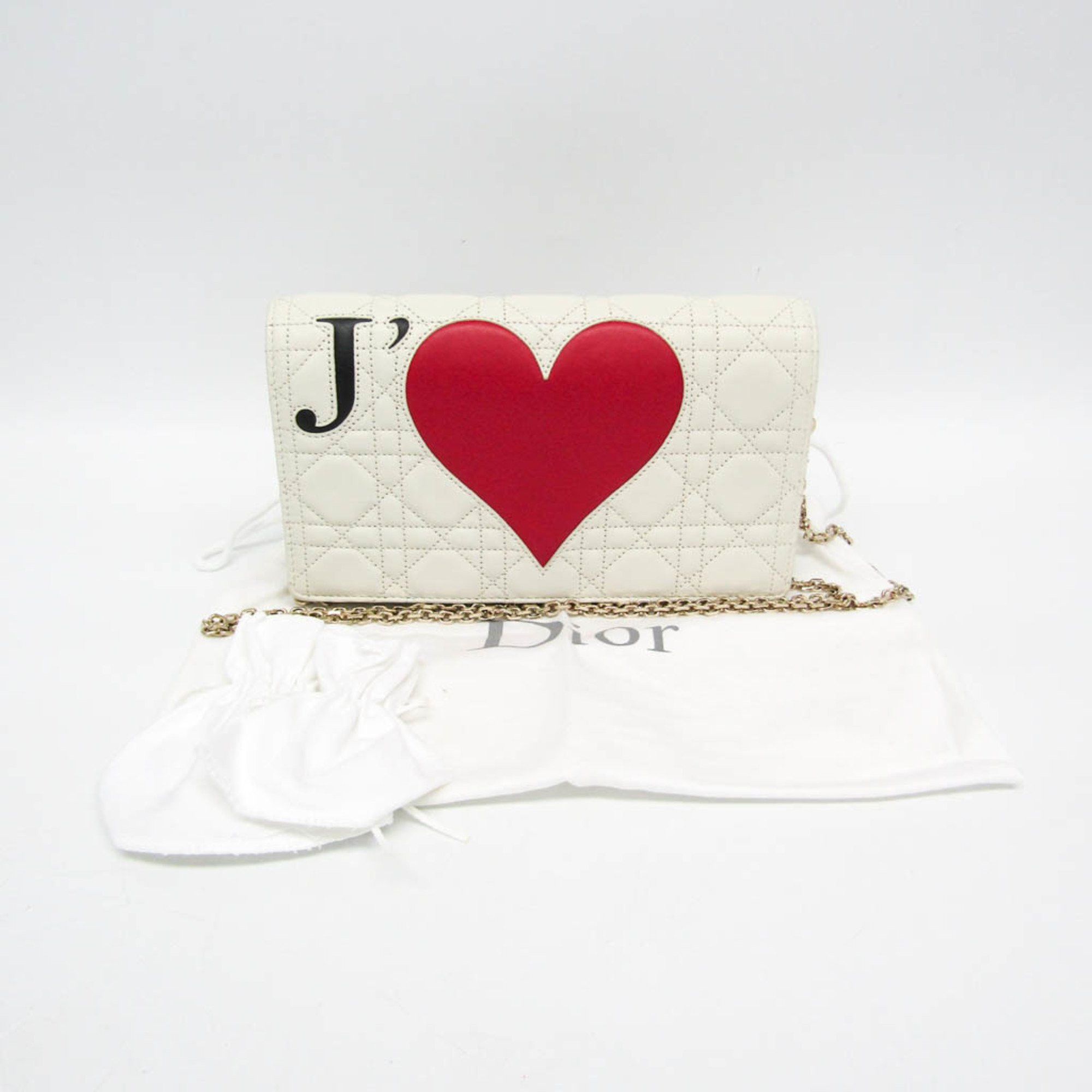 Dior Cannage/Lady White Leather Clutch Bag (Pre-Owned) Size ONE SIZE - 17 Thumbnail