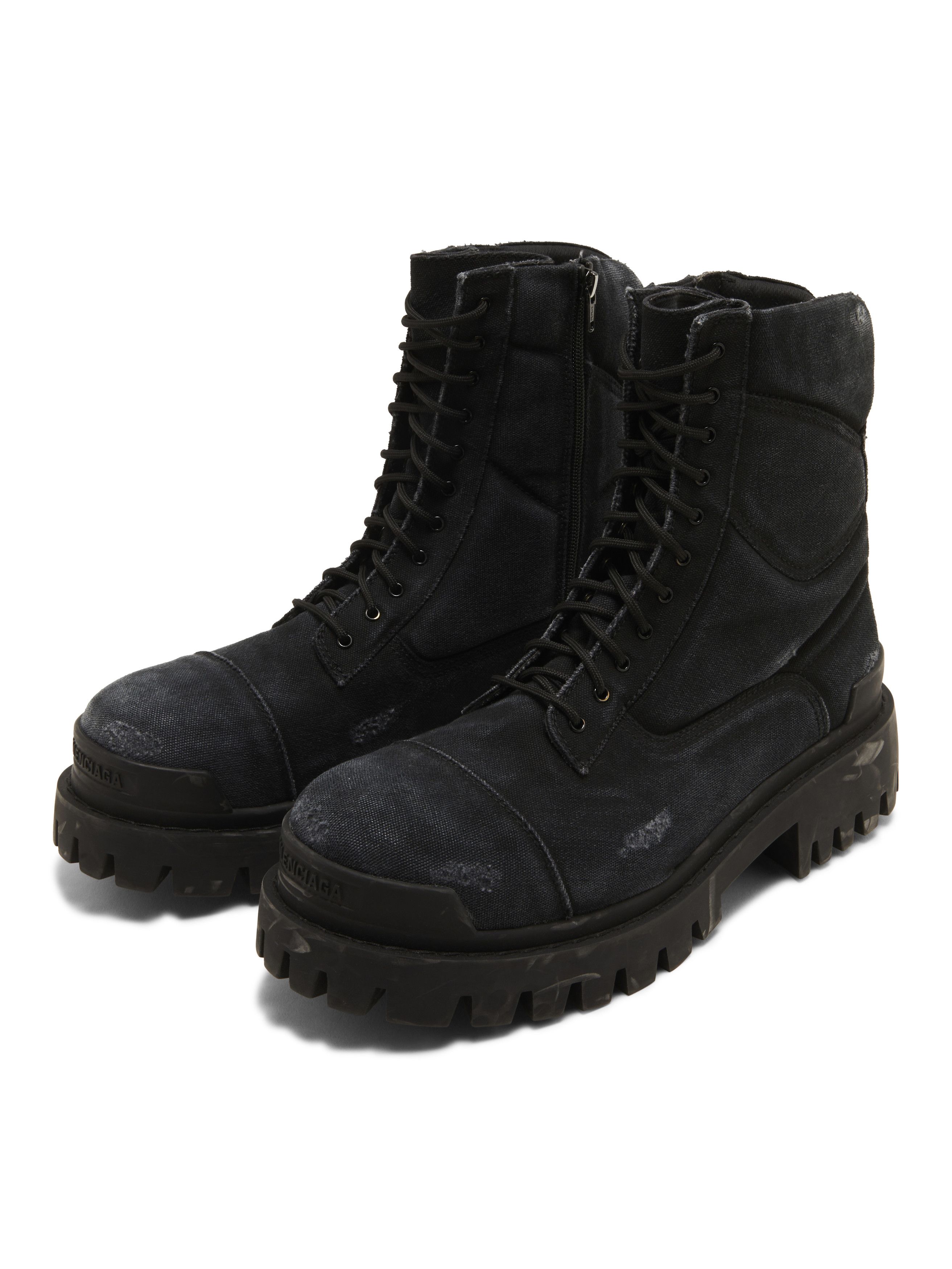 Balenciaga Balenciaga Distressed Canvas Strike Boots Size US 12 / EU 45 - 4 Thumbnail